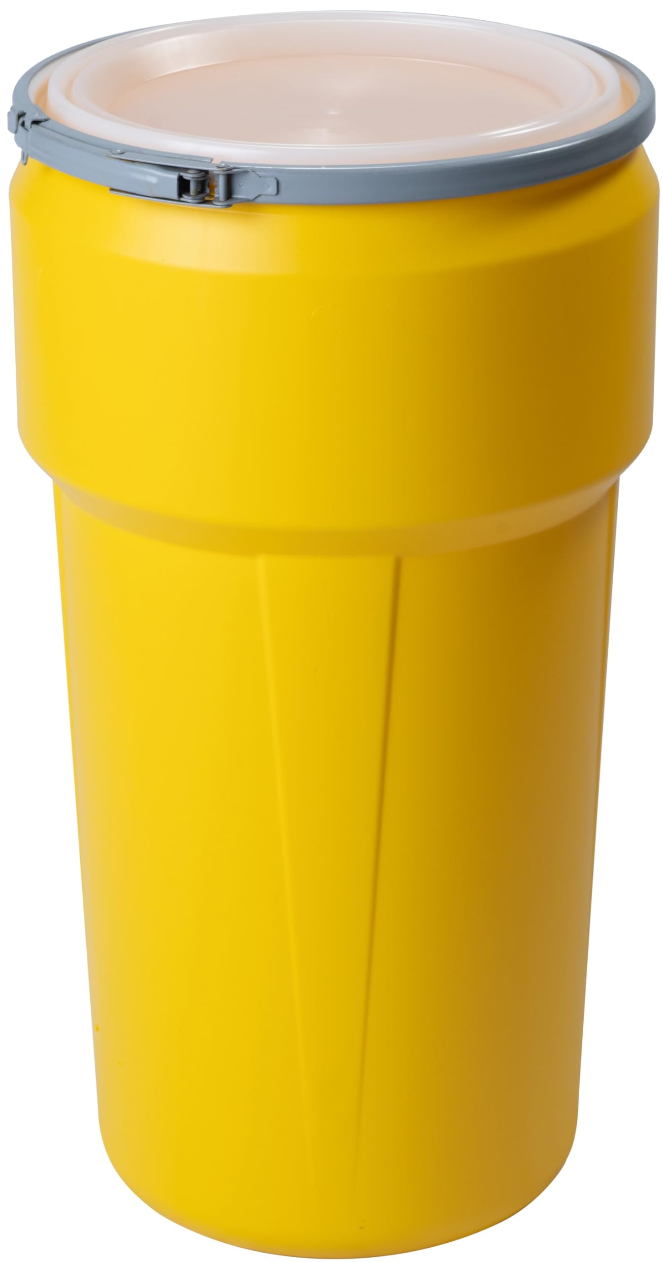 Eagle 30 Gallon Plastic Drum with Lid, Metal Lever-Lock, 28.5"x21.1", Open Head Lab Pack Drum Made of Durable, Lightweight HDPE, Withstands Weather and Chemicals, Made in USA, Blue, 1601MB