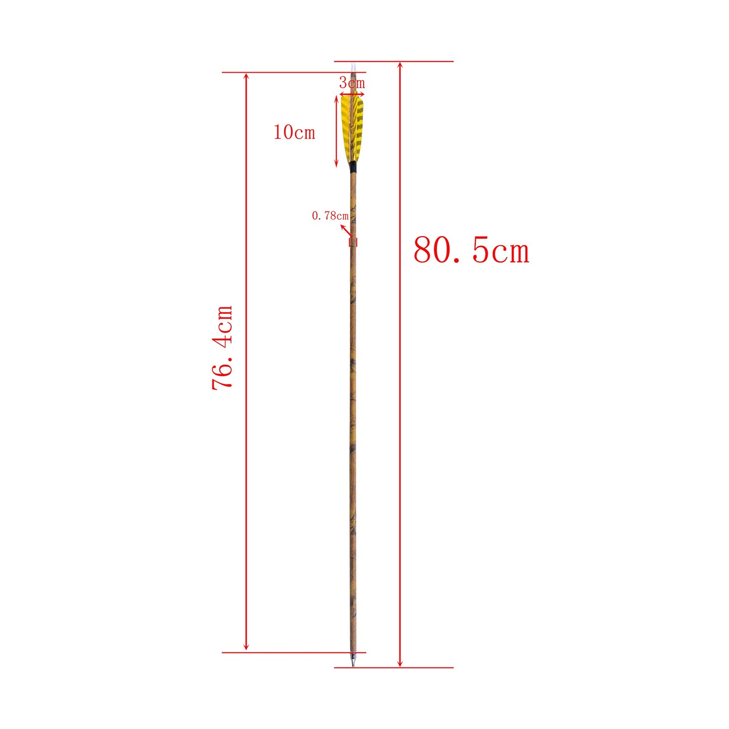 ZSHJGJR 30” Archery Carbon Arrows Hunting Arrows with 4” Turkey Feather Removable Tips Targeting Practice Arrows 500 Spine for Compound & Recurve & Traditional Bow 6/12pcs