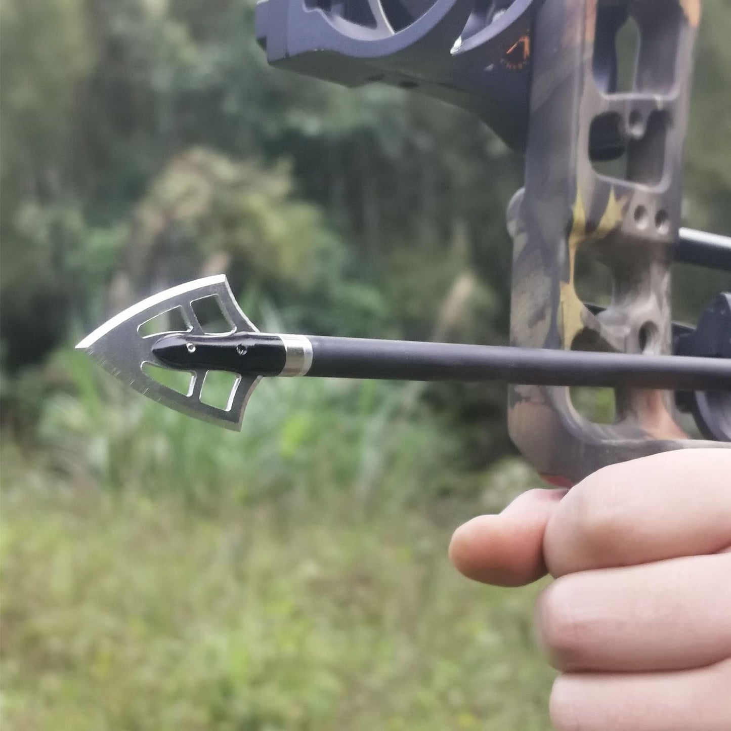 Stainless Steel Hunting Archery Broadheads Blades Grain Screw-in Arrow Heads Tips Compatible with Traditional Bows Archery Broad Crossbow Recurve6