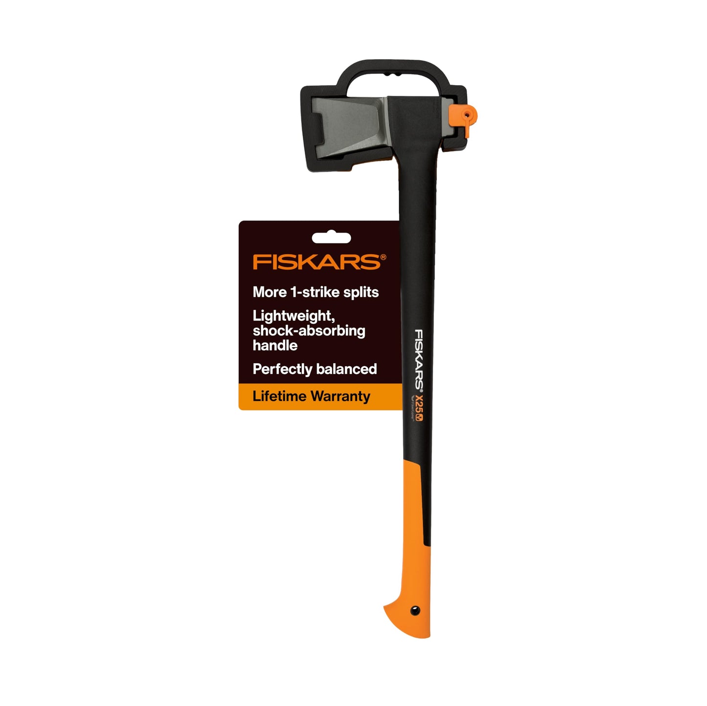 Fiskars X27 Super Splitting Axe - 36" Wood Splitting Axe for Medium to Large Size Logs with Shock-Absorbing Handle - Split Firewood - Forged Steel Blade - Bushcraft Gear and Camping Axe