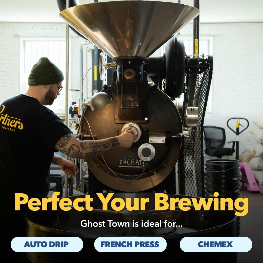 PARTNERS COFFEE ROASTERS - Whole Bean Coffee (Flatiron - Espresso, Medium-Dark Roast) 12oz - Classic Blend, Tastes Like Home - Dark Chocolate, Praline, Dates - Coffee Beans - Roasted in New York City