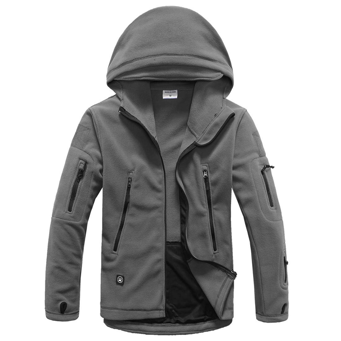 ReFire Gear Men's Warm Military Tactical Sport Fleece Hoodie Jacket