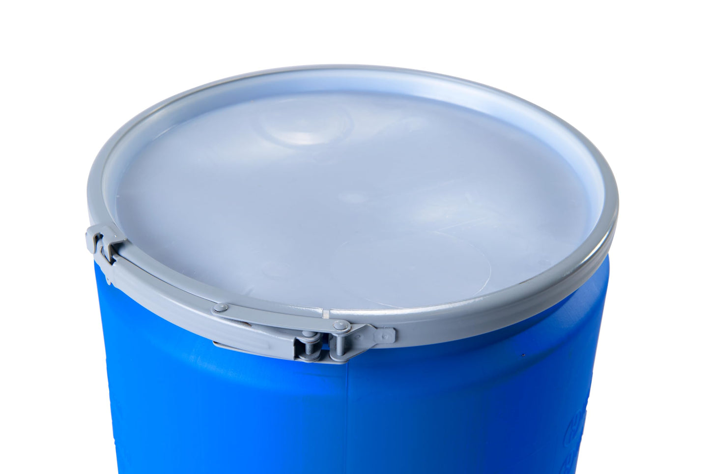 Eagle 30 Gallon Plastic Drum with Lid, Metal Lever-Lock, 28.5"x21.1", Open Head Lab Pack Drum Made of Durable, Lightweight HDPE, Withstands Weather and Chemicals, Made in USA, Blue, 1601MB