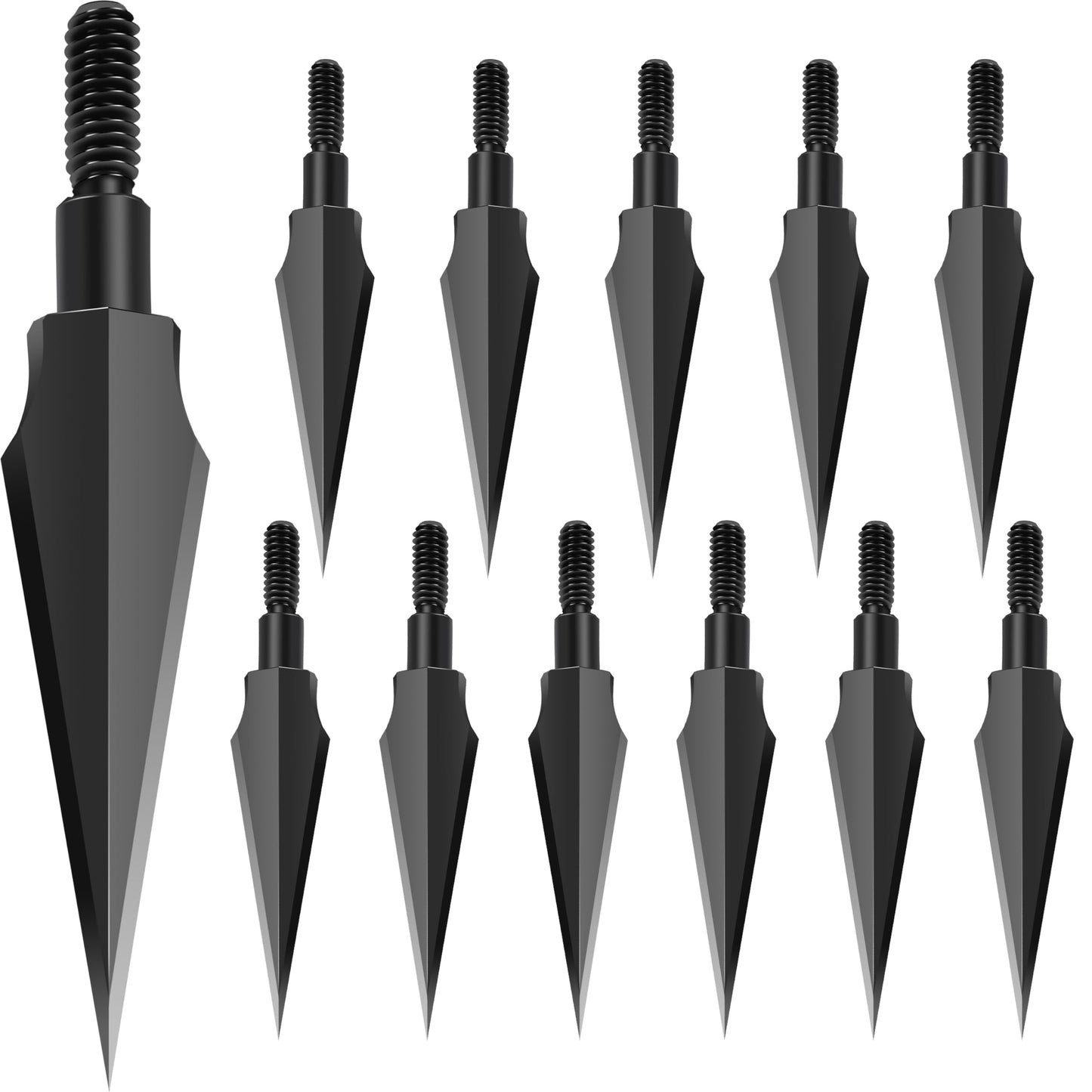 SUNYA Broadheads 100/120/125/150 Grain Traditional Archery Arrow Tips for Compound, Recurve Bow & Crossbow, Pack of 12