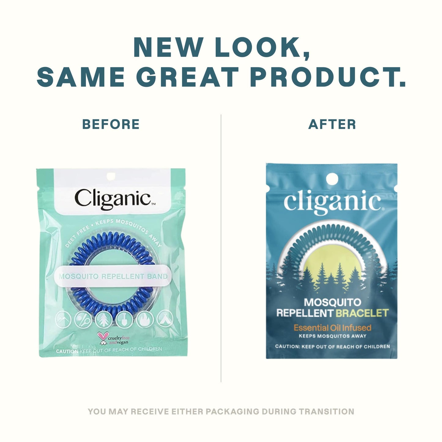 Cliganic 10 Pack Mosquito Repellent Bracelets, DEET-Free Bands, Individually Wrapped (Packaging May Vary)