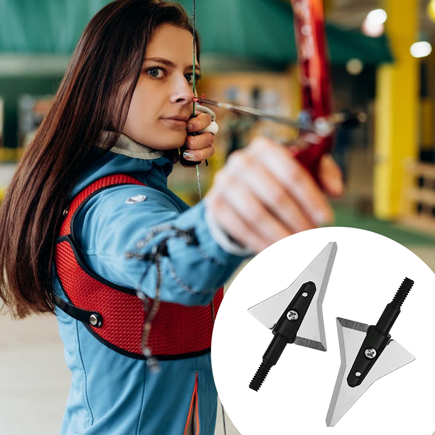 Stainless Steel Hunting Archery Broadheads Blades Grain Screw-in Arrow Heads Tips Compatible with Traditional Bows Archery Broad Crossbow Recurve6