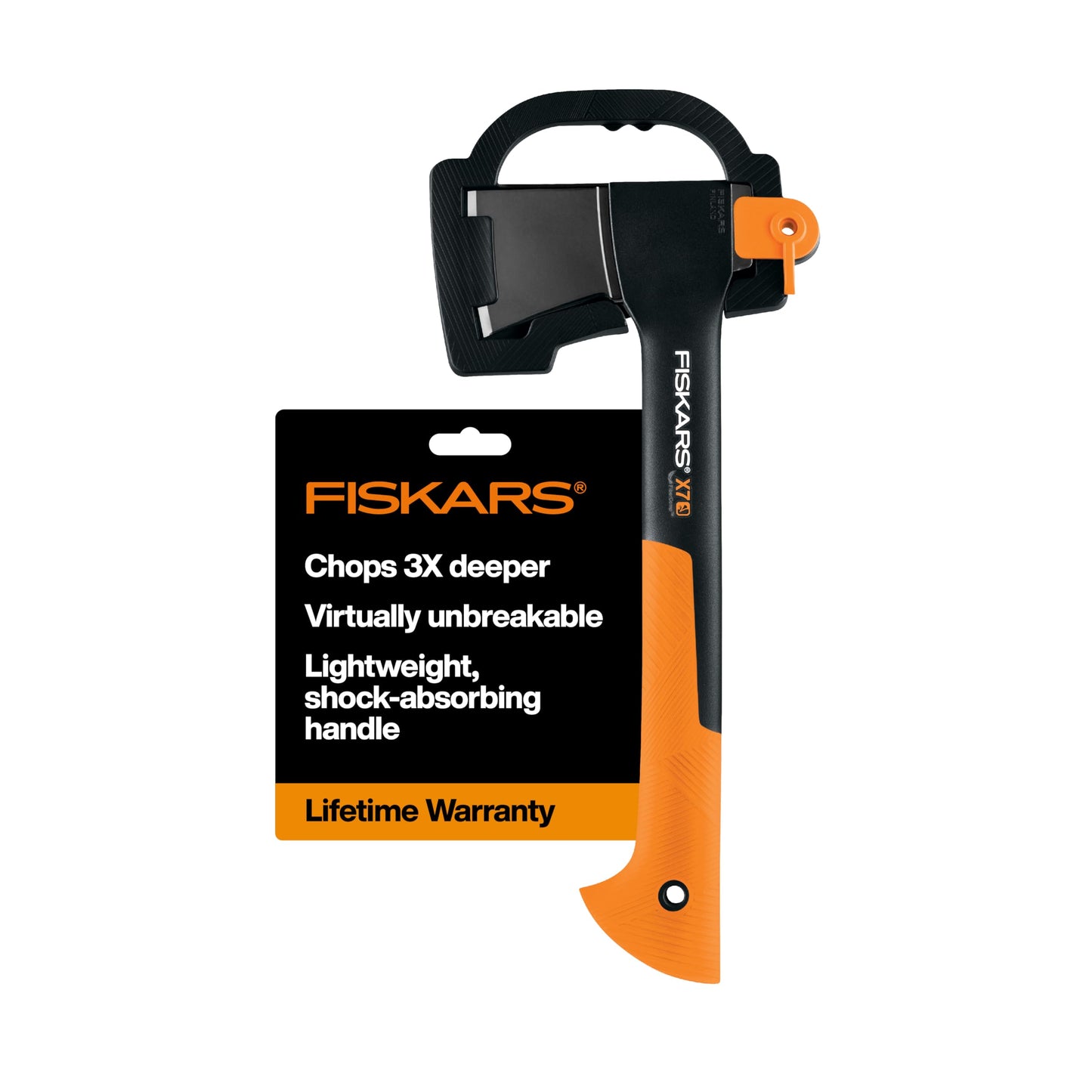 Fiskars X27 Super Splitting Axe - 36" Wood Splitting Axe for Medium to Large Size Logs with Shock-Absorbing Handle - Split Firewood - Forged Steel Blade - Bushcraft Gear and Camping Axe