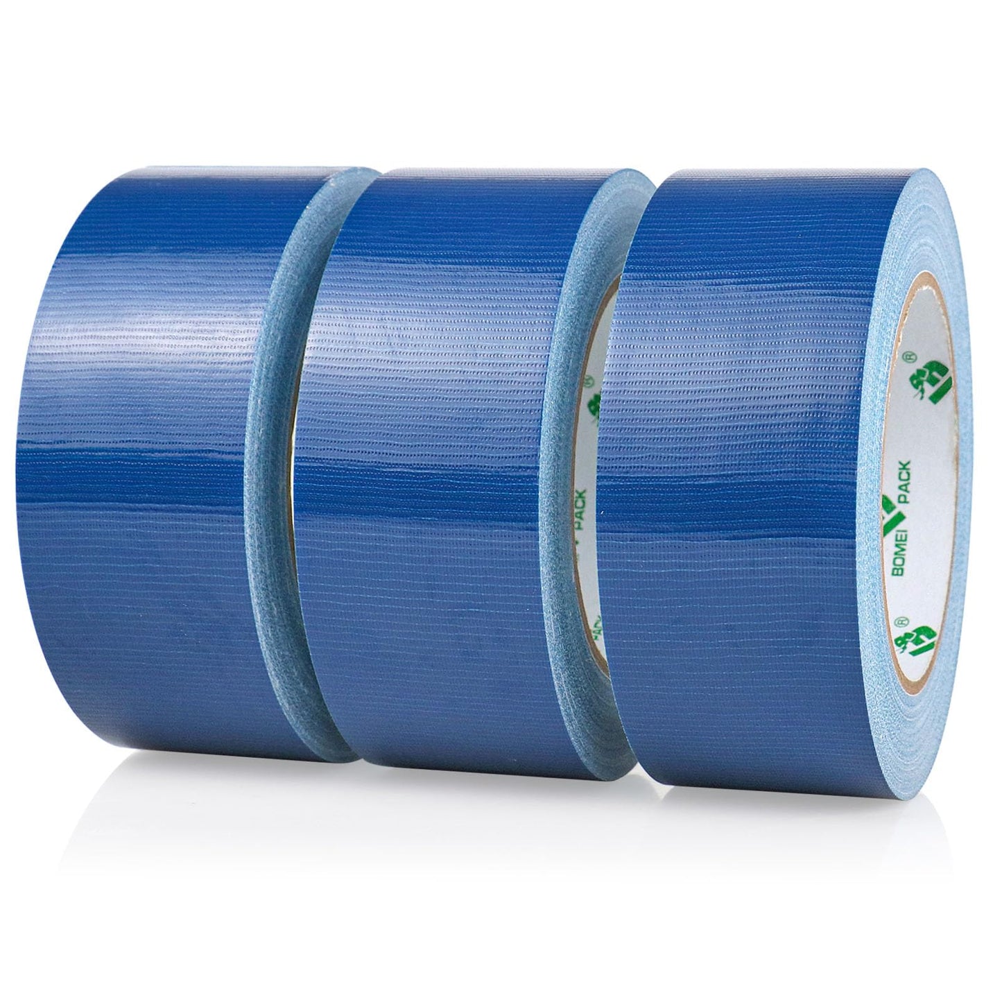 BOMEI PACK Green Duct Tape, 3Rolls Heavy Duty Strong Industrial Color Duct Tape 9mil x 1.88inch x 30yds for Packing and Repairing