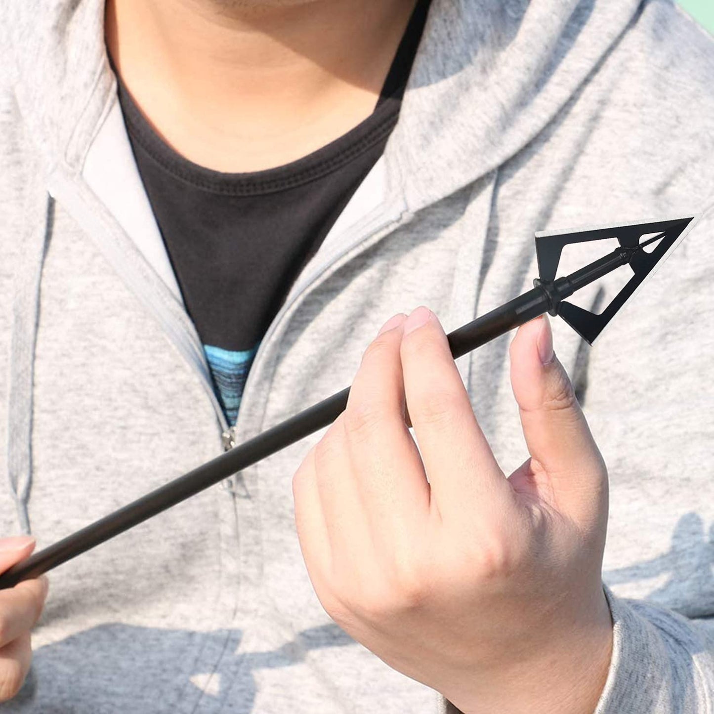 Stainless Steel Hunting Archery Broadheads Blades Grain Screw-in Arrow Heads Tips Compatible with Traditional Bows Archery Broad Crossbow Recurve6