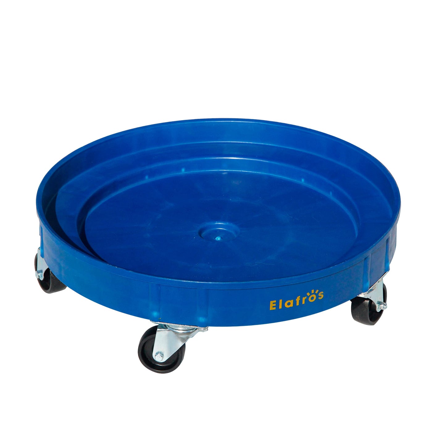 ELAFROS 30 Gallon and 55 Gallon Heavy Duty Plastic Drum Dolly – Durable Plastic Drum Cart 900 lb. Capacity- Barrel Dolly with 5 Swivel Casters Wheel,Blue