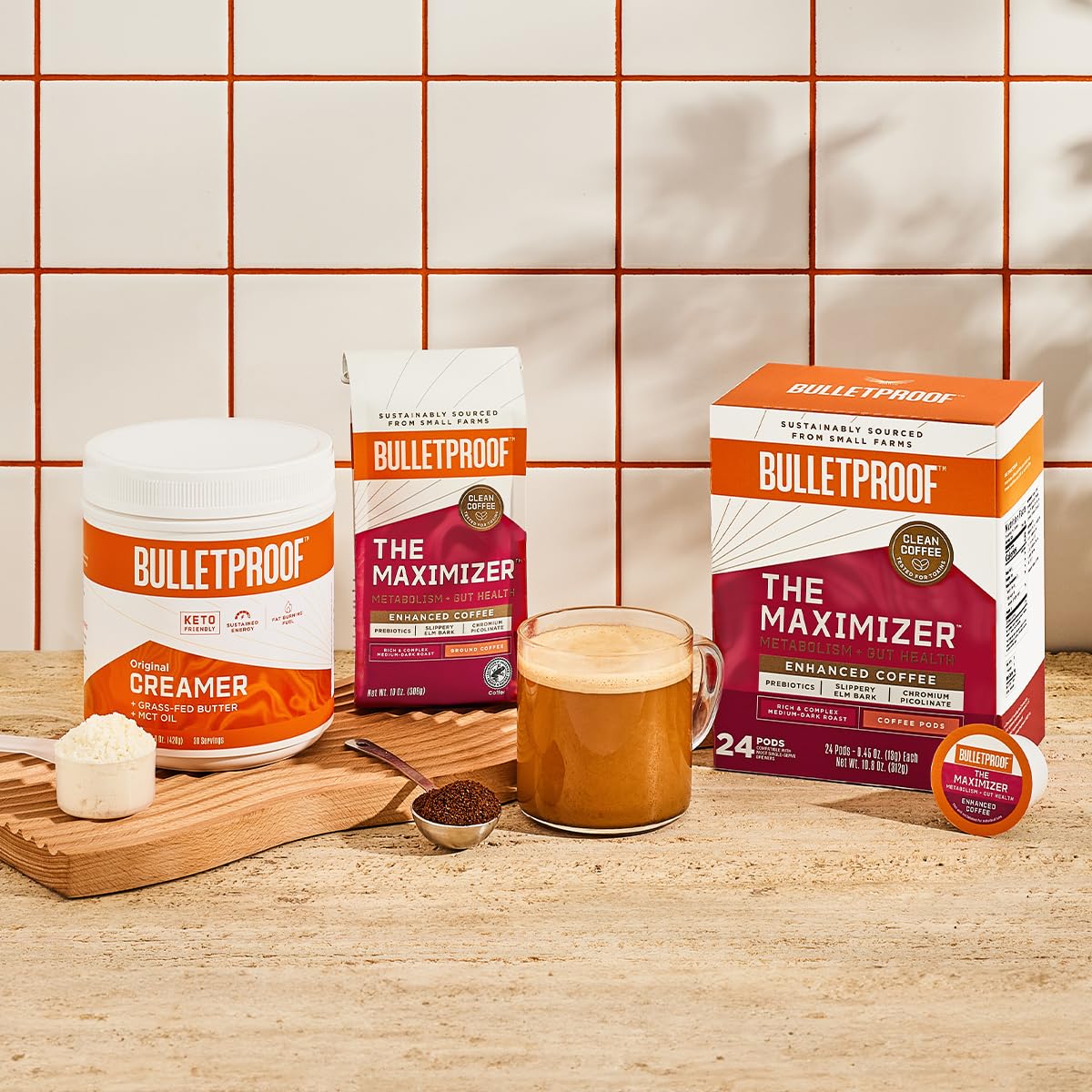 Bulletproof The High Achiever Ground Coffee, 10 Ounces, Medium-Dark Roast Enhanced Coffee with Lion's Mane Mushroom, B Vitamins, and Adaptogens for Energy and Focus