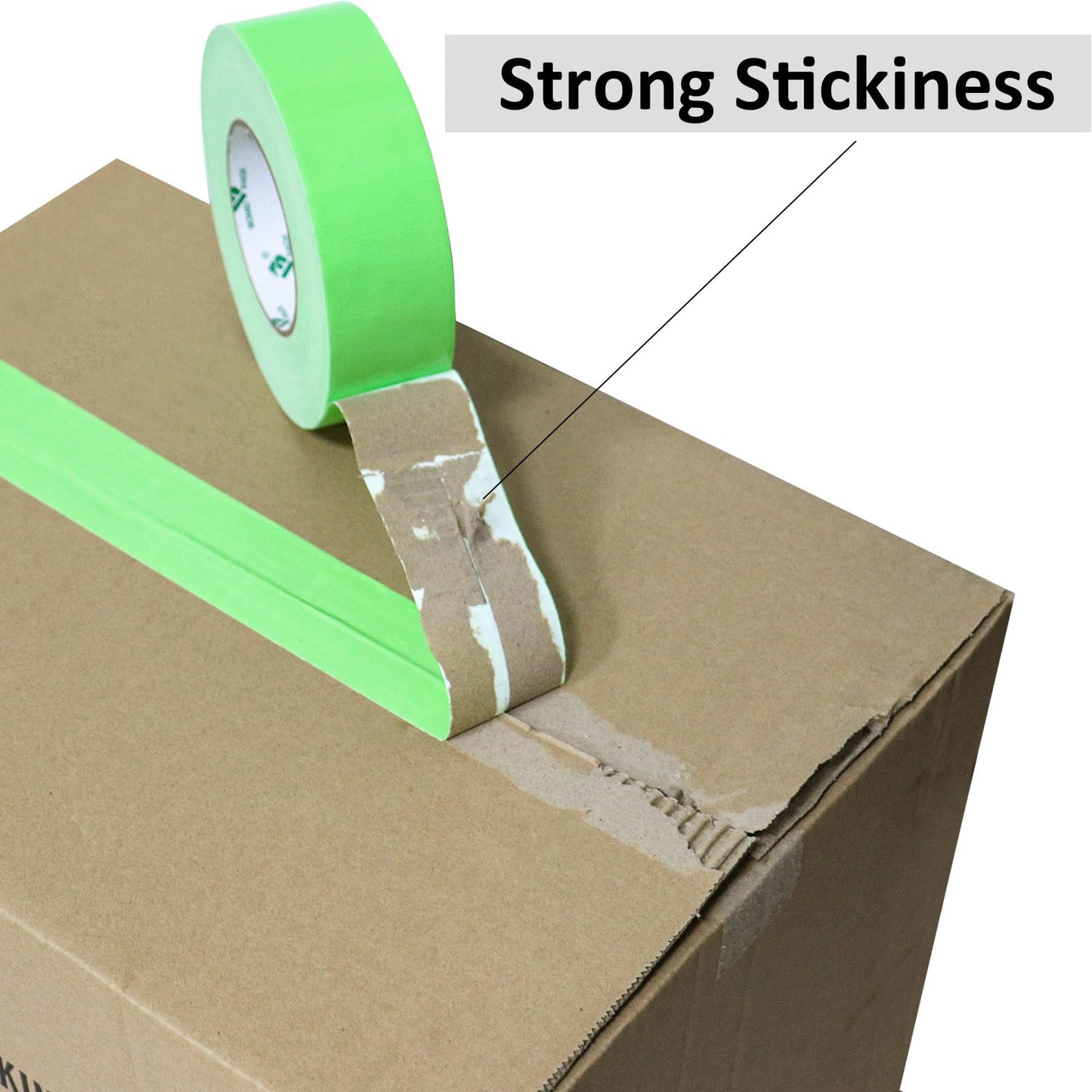 BOMEI PACK Green Duct Tape, 3Rolls Heavy Duty Strong Industrial Color Duct Tape 9mil x 1.88inch x 30yds for Packing and Repairing