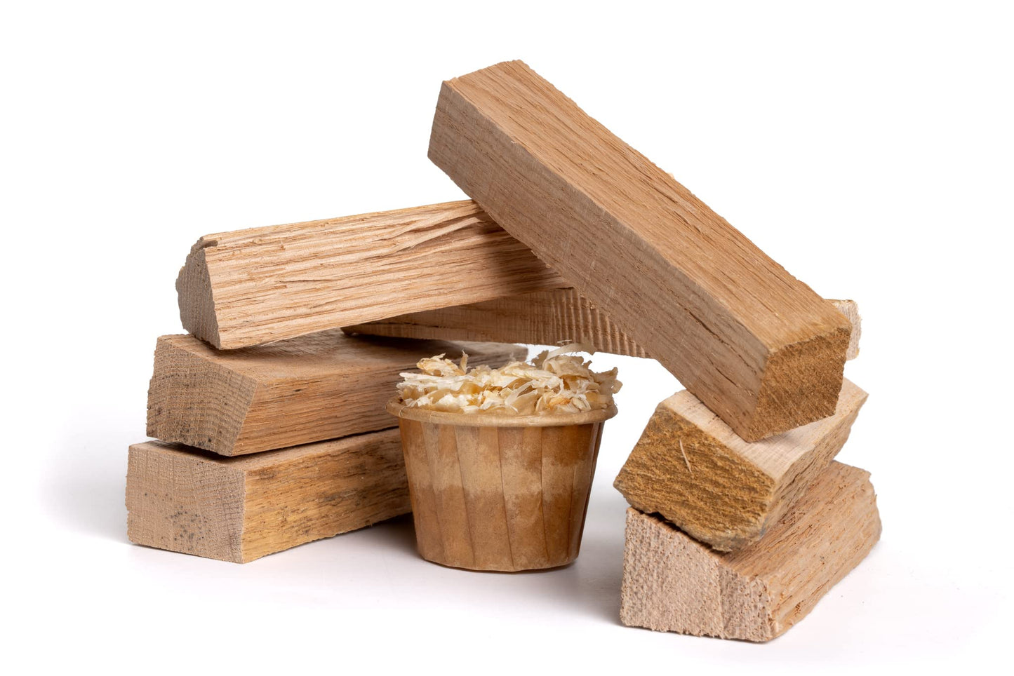 Superior Trading Oak Mini Fire Wood w/Fire Starter Pods, Winter Fireplace Starter, Wood Stove, USDA Cert 4-5” Kiln Dried Firewood, USA Made, 10-11 lbs in Plastic Storage Box