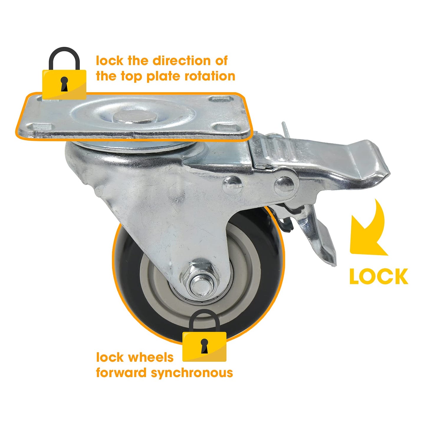 ELAFROS 30 Gallon and 55 Gallon Heavy Duty Plastic Drum Dolly – Durable Plastic Drum Cart 900 lb. Capacity- Barrel Dolly with 5 Swivel Casters Wheel,Blue