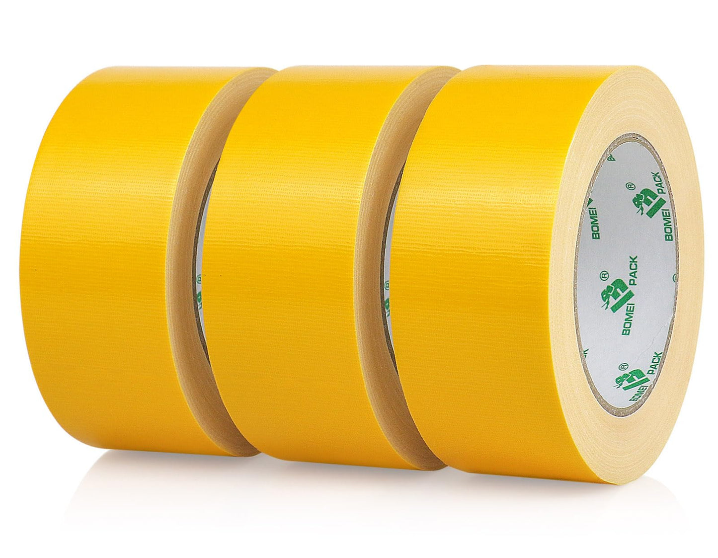BOMEI PACK Green Duct Tape, 3Rolls Heavy Duty Strong Industrial Color Duct Tape 9mil x 1.88inch x 30yds for Packing and Repairing