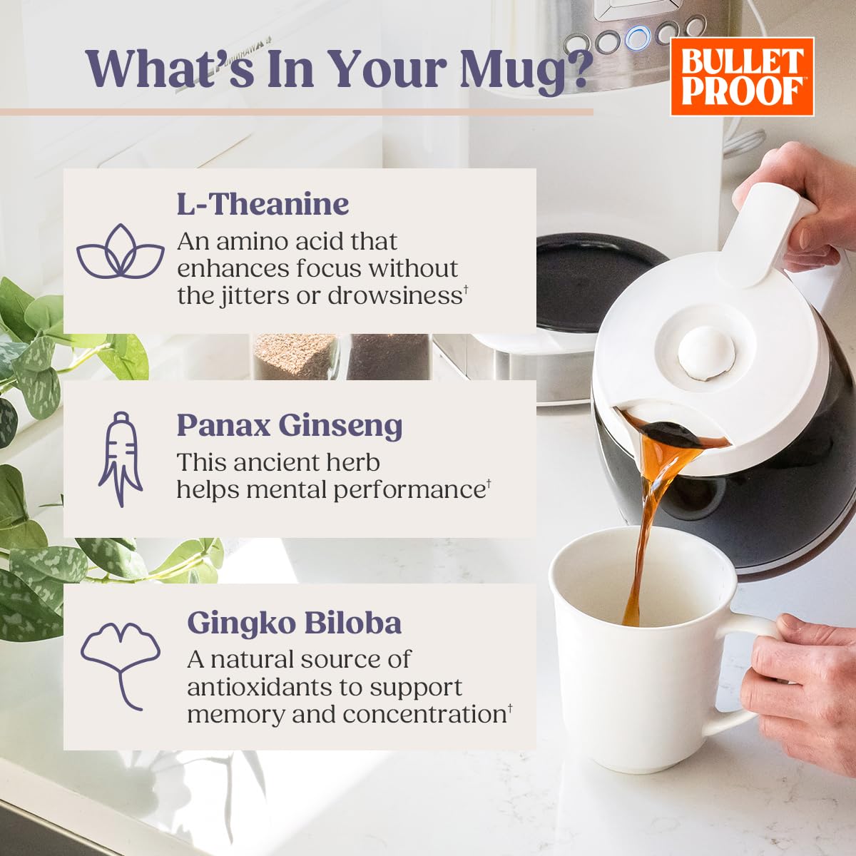 Bulletproof The High Achiever Ground Coffee, 10 Ounces, Medium-Dark Roast Enhanced Coffee with Lion's Mane Mushroom, B Vitamins, and Adaptogens for Energy and Focus