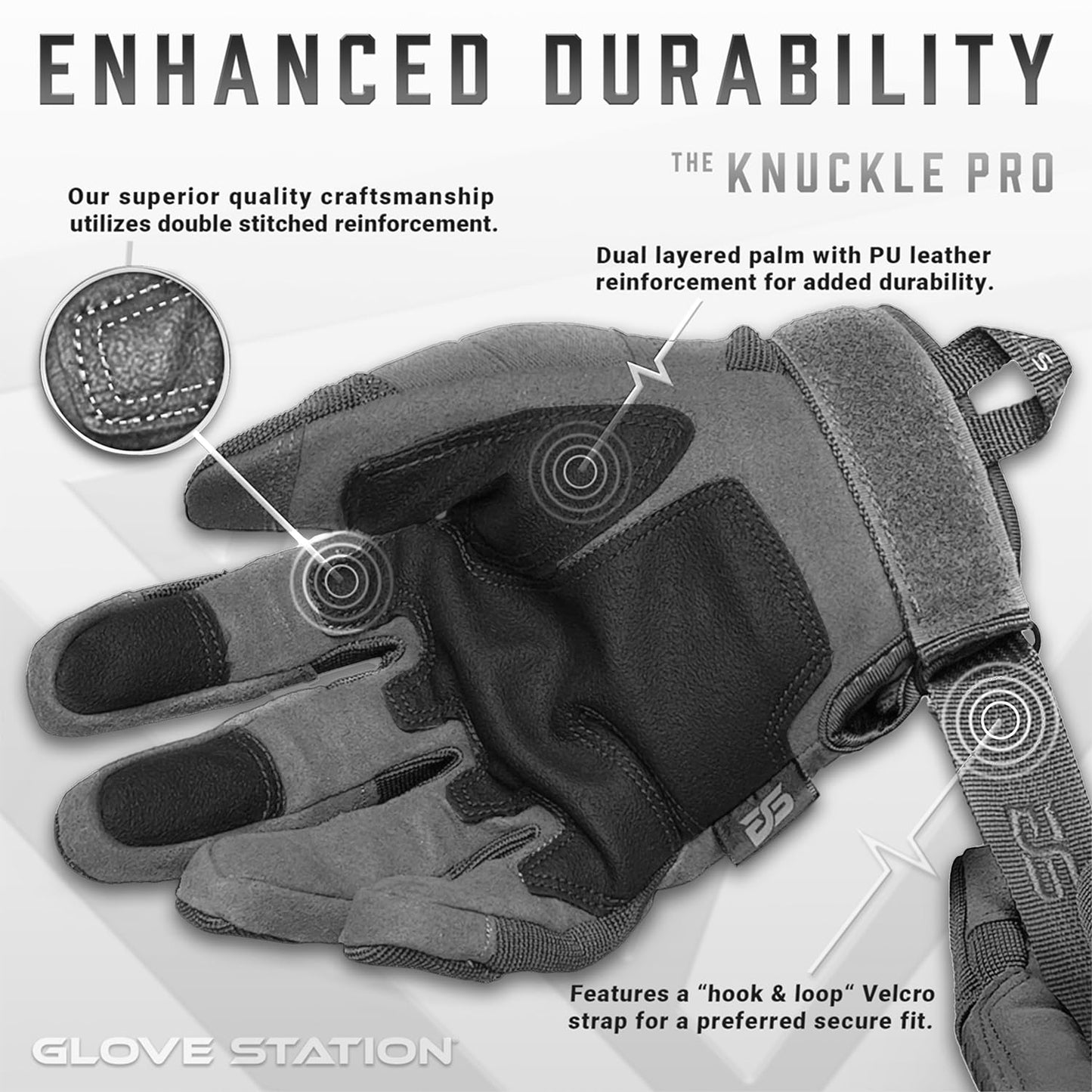 Glove Station - Tactical Shooting Hard Knuckle Gloves for Men and Woman with Touchscreen Fingers - Durable and Comfortable Hand-Gear for Outdoor Work Shooting and Hunting