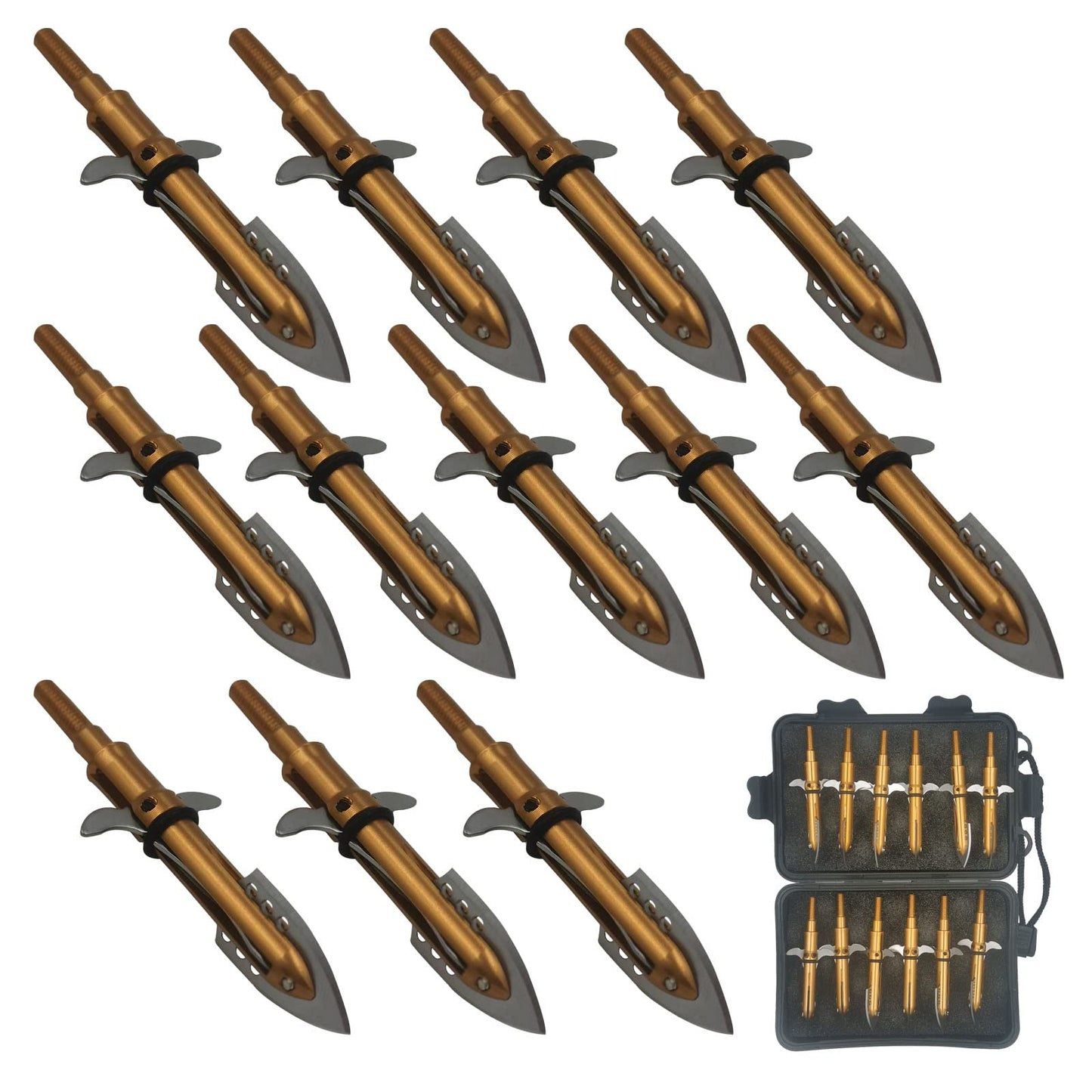 Stainless Steel Hunting Archery Broadheads Blades Grain Screw-in Arrow Heads Tips Compatible with Traditional Bows Archery Broad Crossbow Recurve6