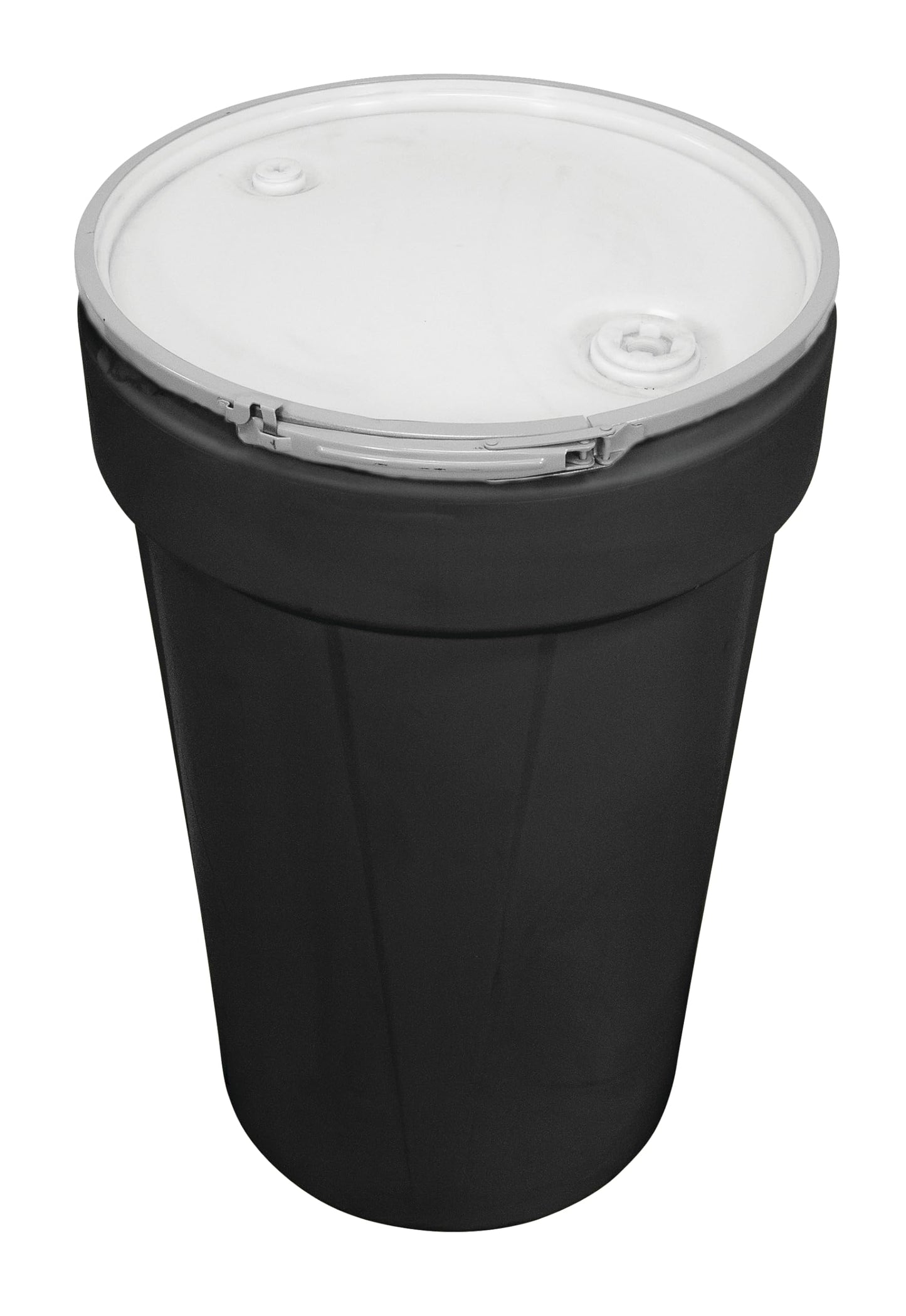 Eagle 30 Gallon Plastic Drum with Lid, Metal Lever-Lock, 28.5"x21.1", Open Head Lab Pack Drum Made of Durable, Lightweight HDPE, Withstands Weather and Chemicals, Made in USA, Blue, 1601MB