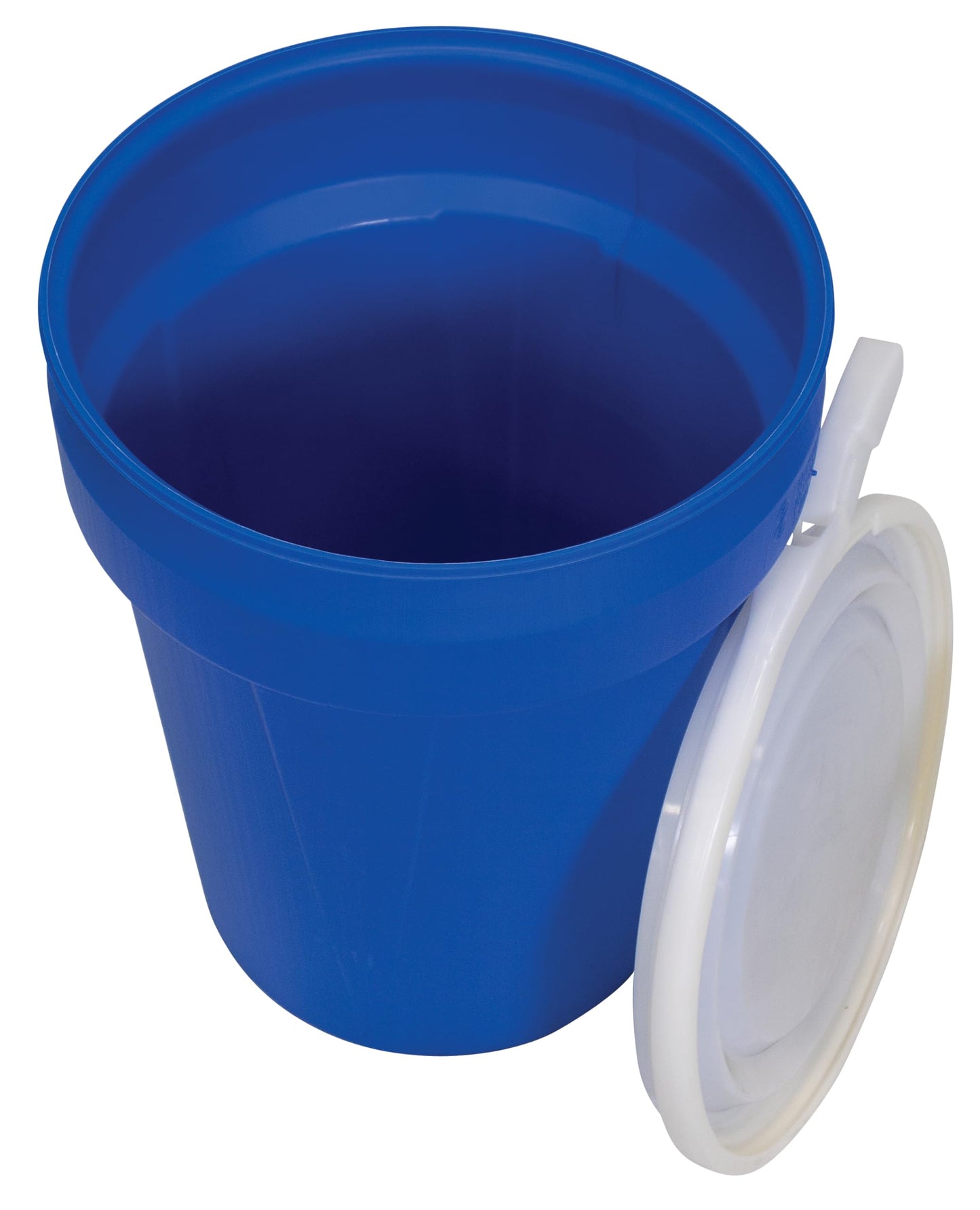 Eagle 30 Gallon Plastic Drum with Lid, Metal Lever-Lock, 28.5"x21.1", Open Head Lab Pack Drum Made of Durable, Lightweight HDPE, Withstands Weather and Chemicals, Made in USA, Blue, 1601MB