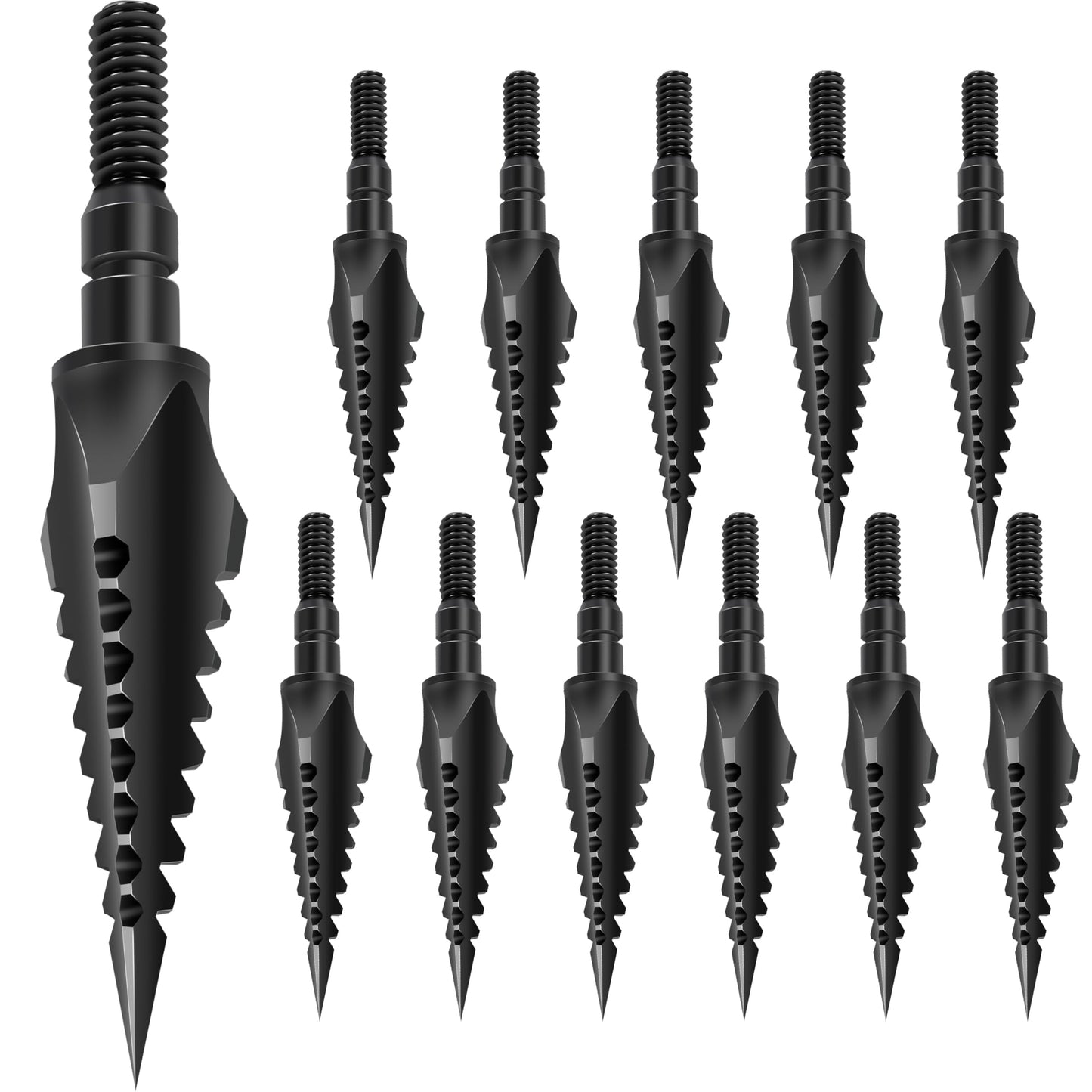 SUNYA Broadheads 100/120/125/150 Grain Traditional Archery Arrow Tips for Compound, Recurve Bow & Crossbow, Pack of 12