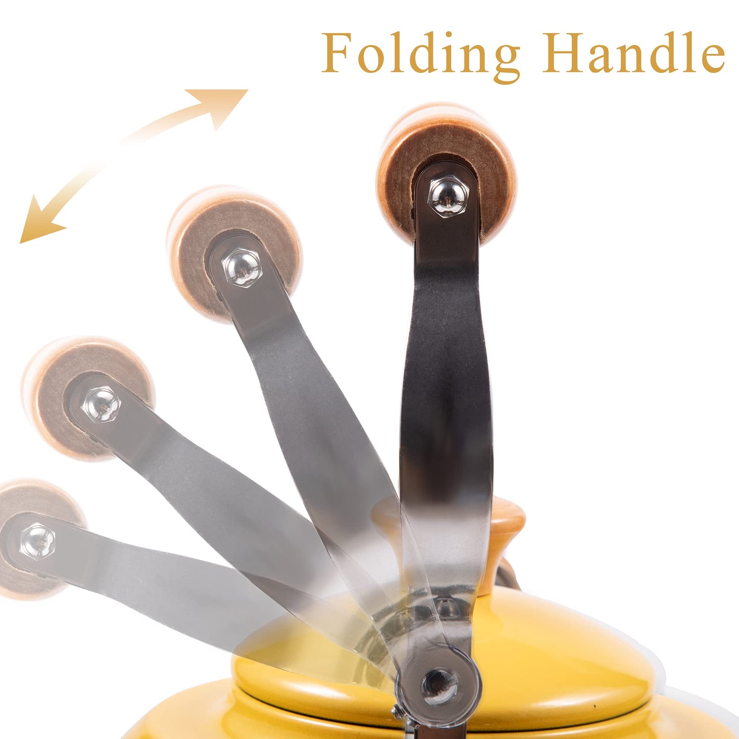 ROCKURWOK Tea Kettle, Tea Pot with Cool Touch Ergonomic Handle, Teapot Food Grade Stainless Steel, Tea Kettle Stovetop, Kettle Teapot, Whistling Tea Kettle, Small Tea Kettle, 1.6 Quart (Green)