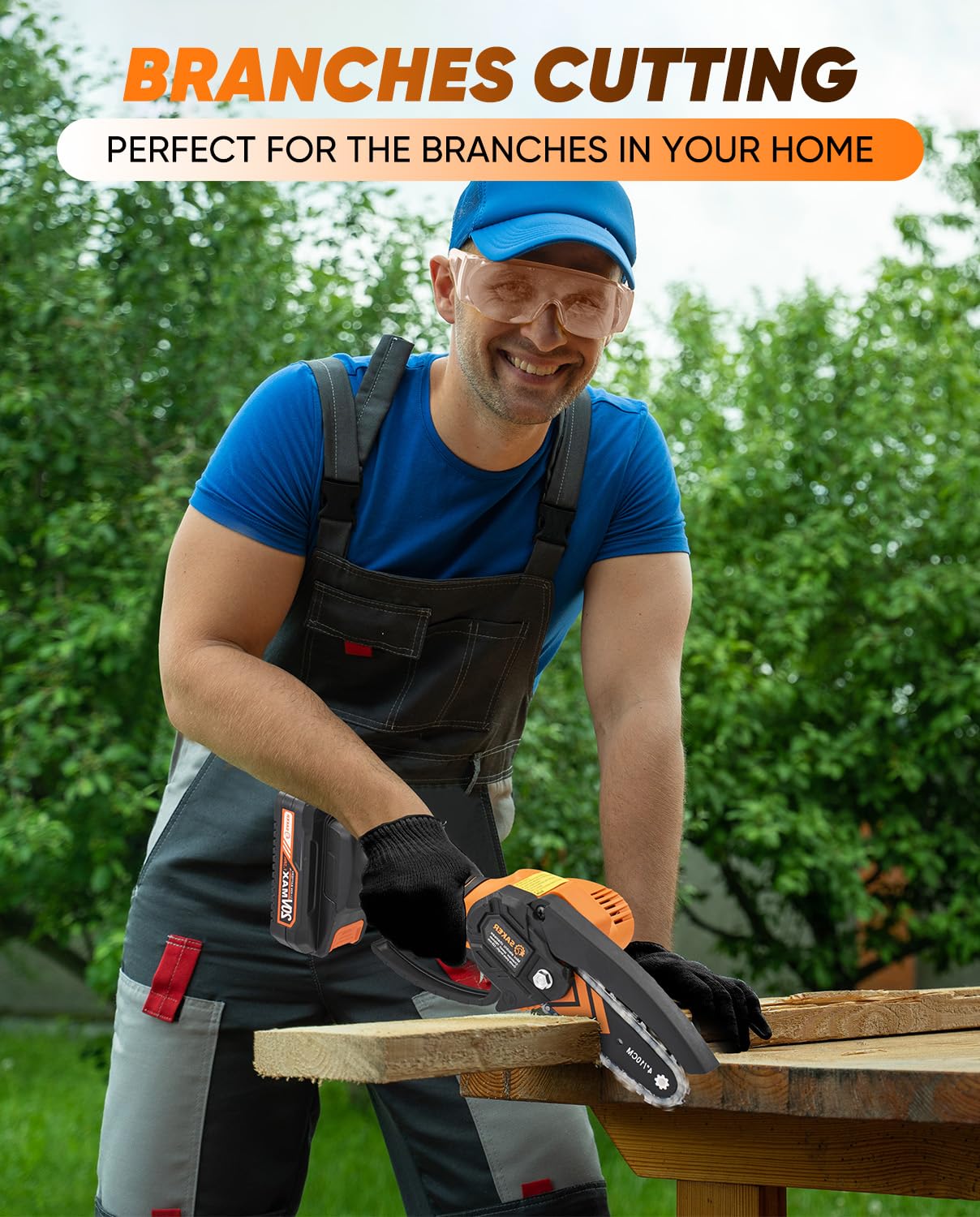 Saker Mini Chainsaw,2025 New Upgrade Electric Chainsaws,Portable Chain Saw Cordless Battery Powered,Small Handheld Chain Saws Pruning Shears Saw for Wood Tree Branches,Courtyard and Garden