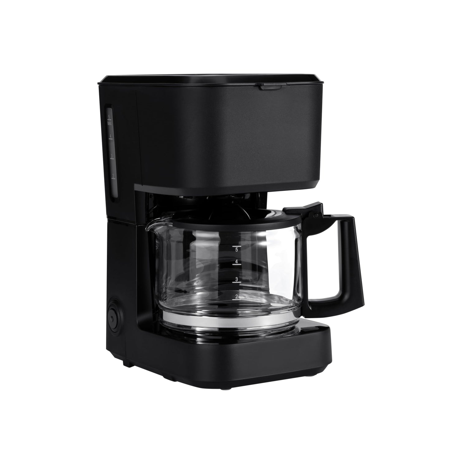 Amazon Basics Coffee Makers, 5-Cup Coffee Machines with Reusable Filter, Coffee Pots, Black & Stainless Steel