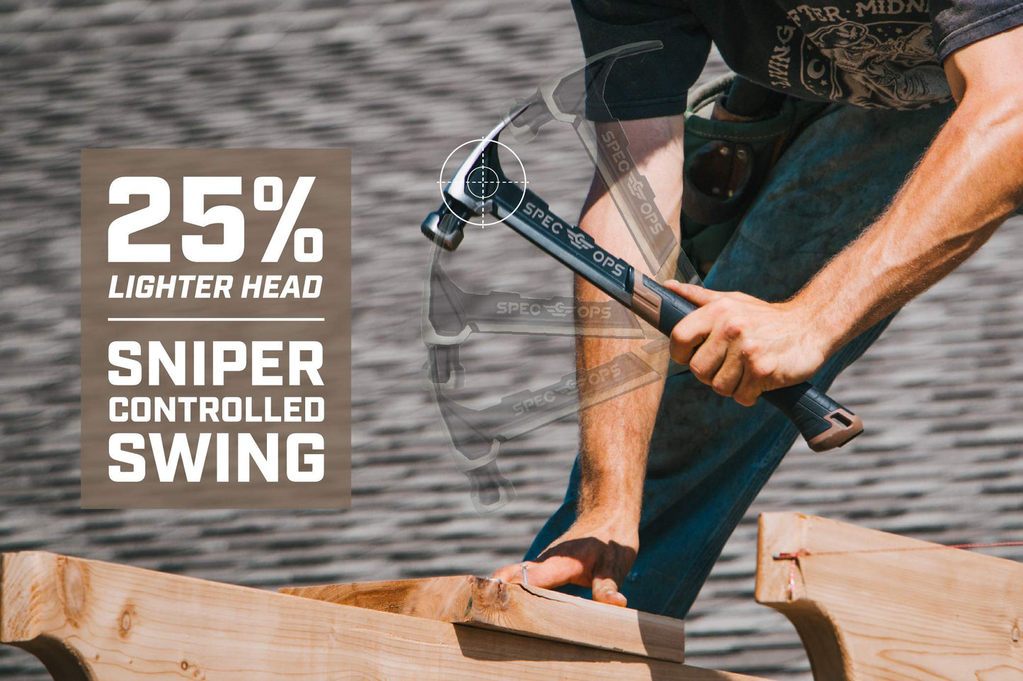 Spec Ops Tools 20 oz Rip Claw Nailing Hammer with Smooth Face, Shock-Absorbing Grip, 3% Donated to Veterans