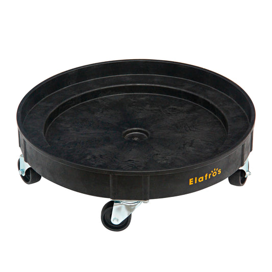 ELAFROS 30 Gallon and 55 Gallon Heavy Duty Plastic Drum Dolly – Durable Plastic Drum Cart 900 lb. Capacity- Barrel Dolly with 5 Swivel Casters Wheel,Blue