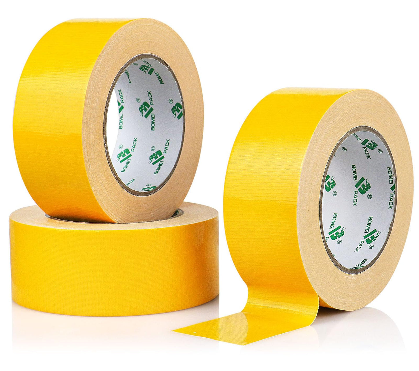 BOMEI PACK Green Duct Tape, 3Rolls Heavy Duty Strong Industrial Color Duct Tape 9mil x 1.88inch x 30yds for Packing and Repairing