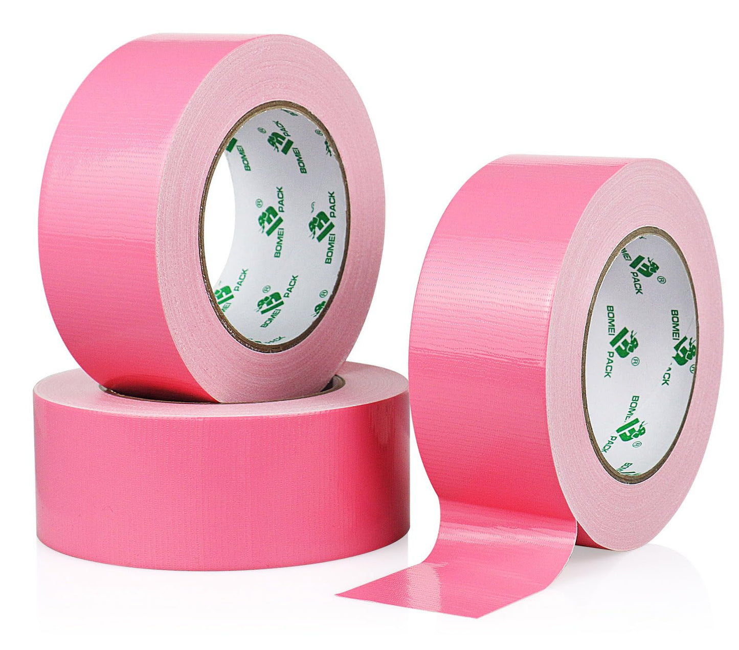 BOMEI PACK Green Duct Tape, 3Rolls Heavy Duty Strong Industrial Color Duct Tape 9mil x 1.88inch x 30yds for Packing and Repairing