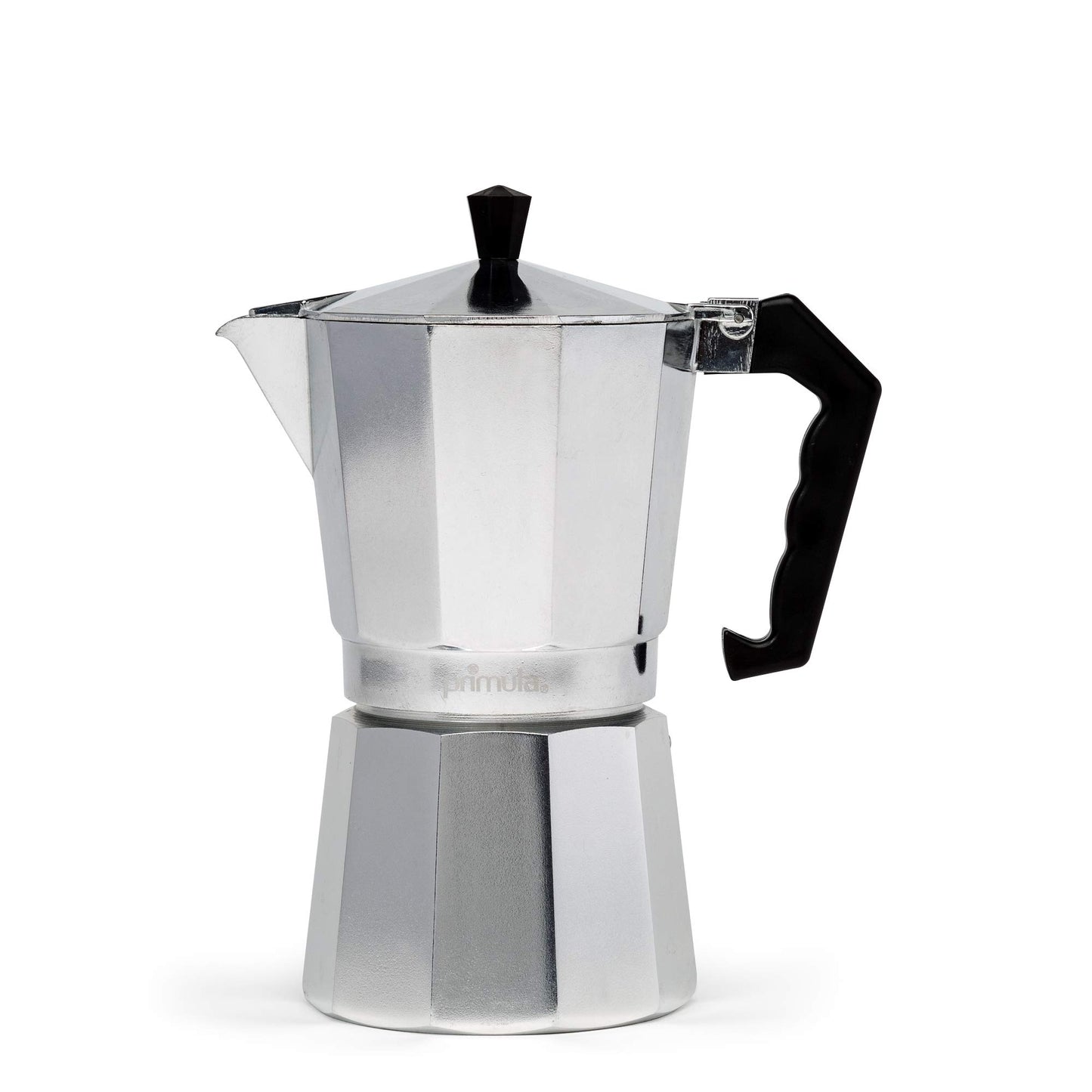 Primula Classic Stovetop Espresso and Coffee Maker, Moka Pot for Italian and Cuban Café Brewing, Greca Coffee Maker, Cafeteras, 12 Espresso Cups, Silver