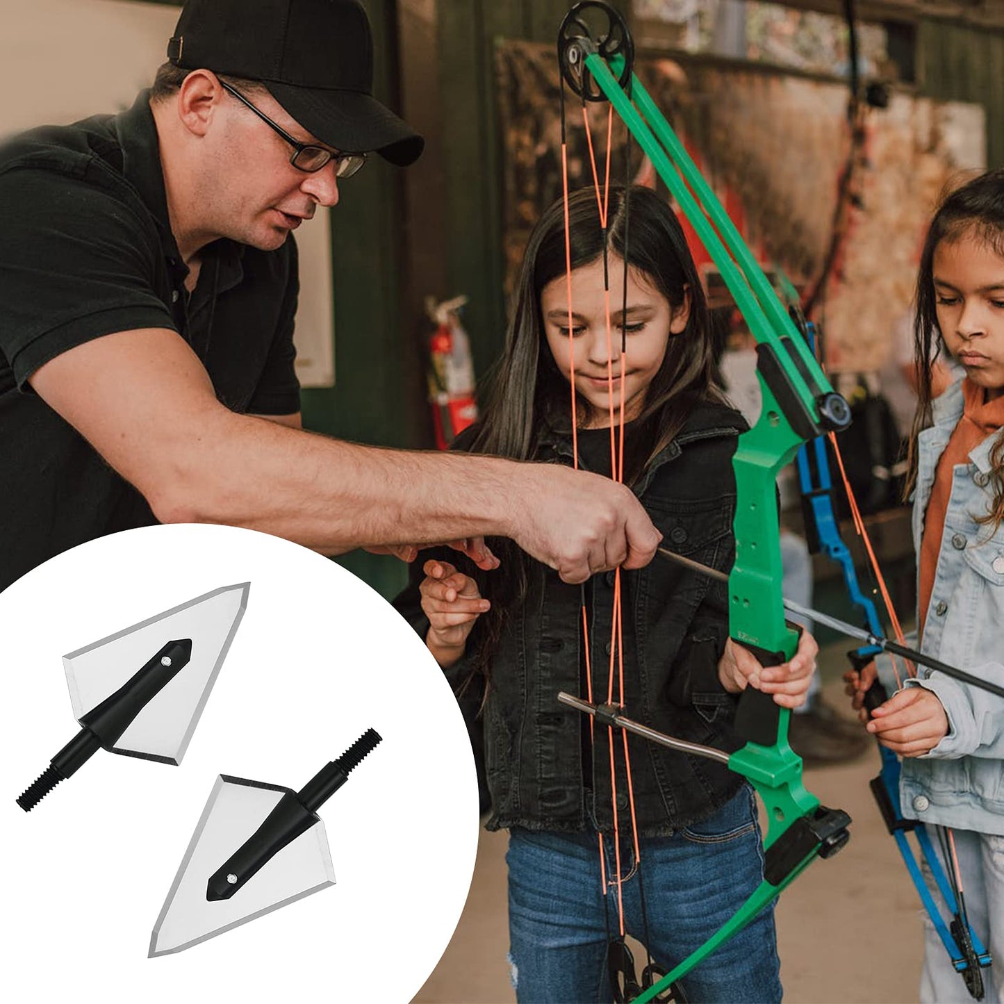 Stainless Steel Hunting Archery Broadheads Blades Grain Screw-in Arrow Heads Tips Compatible with Traditional Bows Archery Broad Crossbow Recurve6