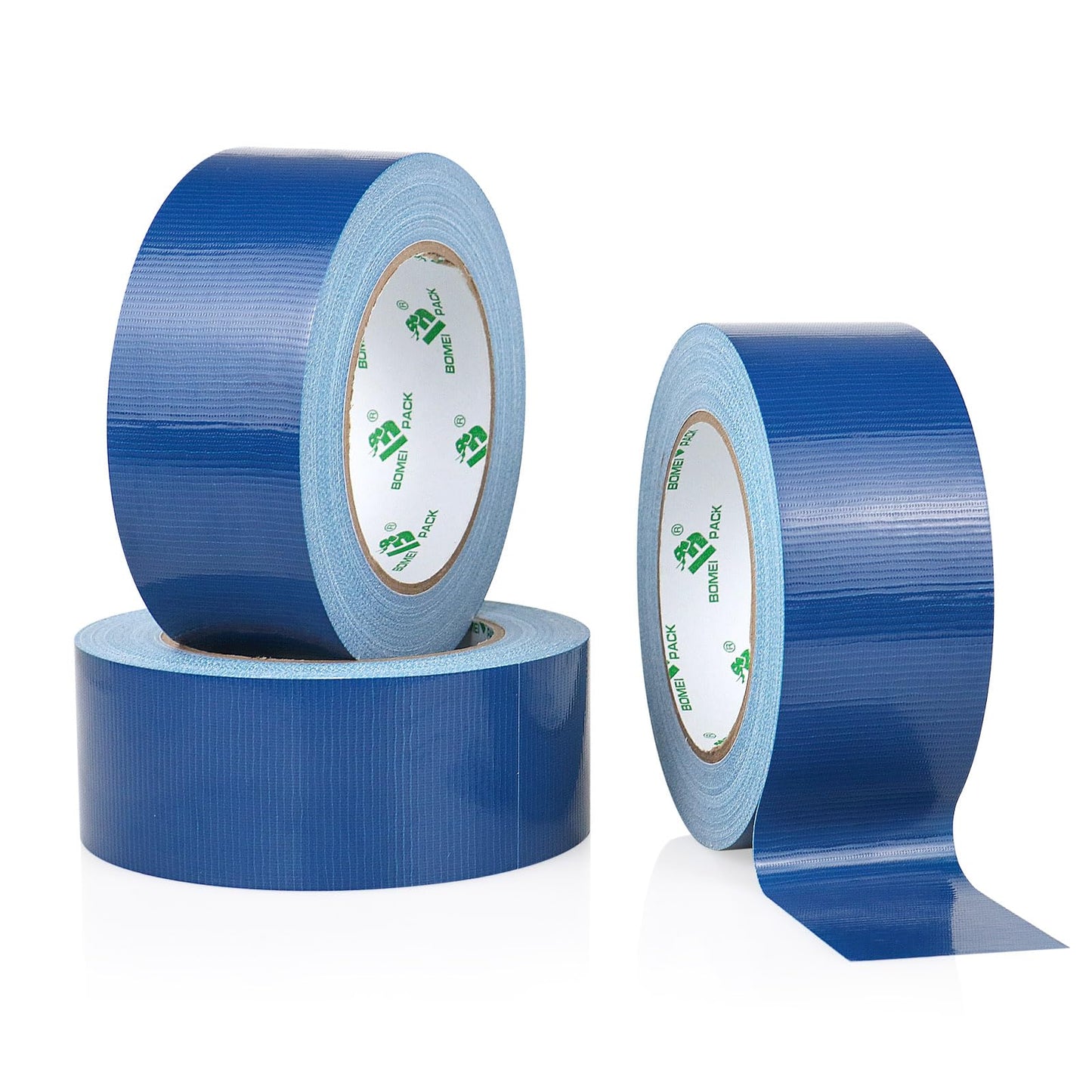 BOMEI PACK Green Duct Tape, 3Rolls Heavy Duty Strong Industrial Color Duct Tape 9mil x 1.88inch x 30yds for Packing and Repairing