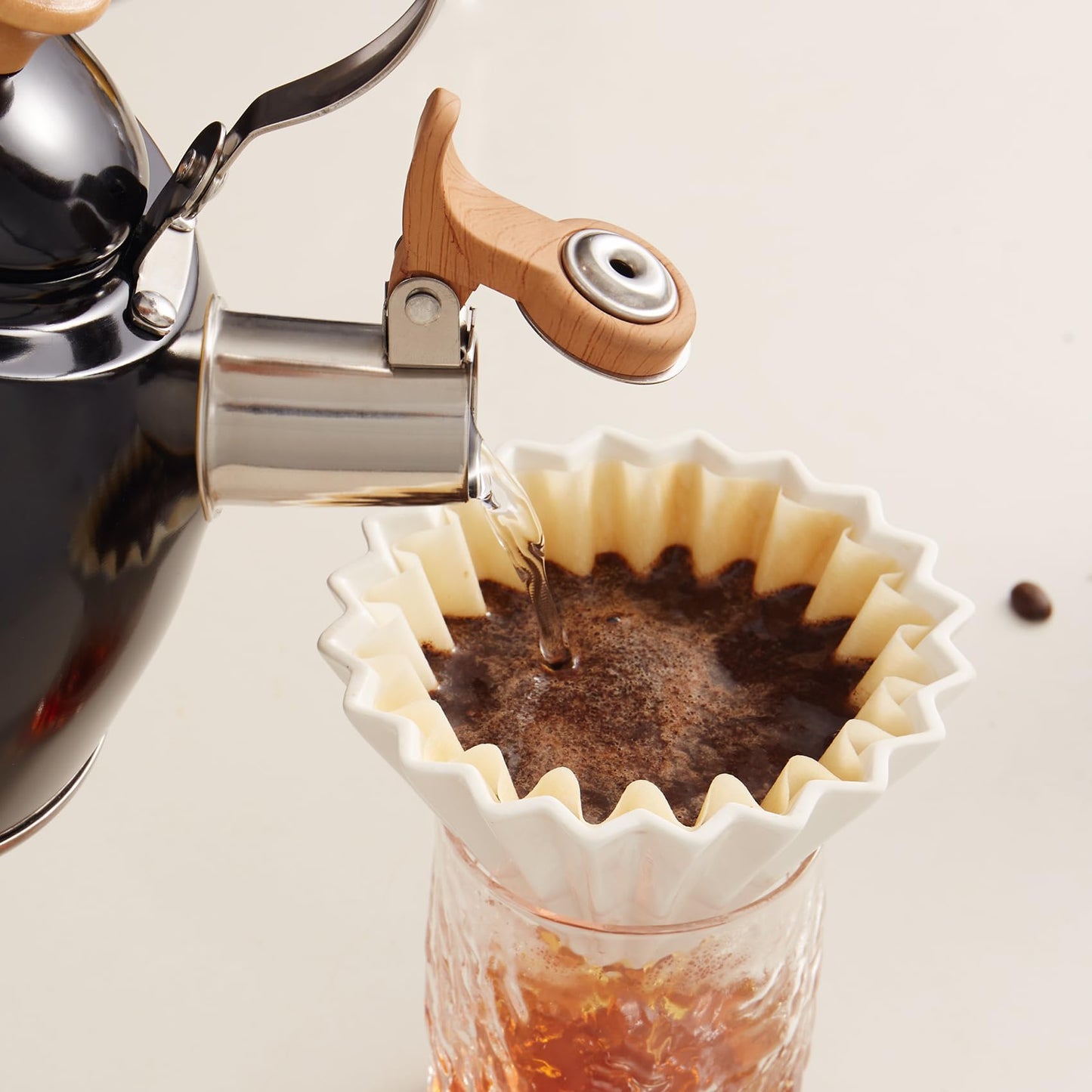 ROCKURWOK Tea Kettle, Tea Pot with Cool Touch Ergonomic Handle, Teapot Food Grade Stainless Steel, Tea Kettle Stovetop, Kettle Teapot, Whistling Tea Kettle, Small Tea Kettle, 1.6 Quart (Green)