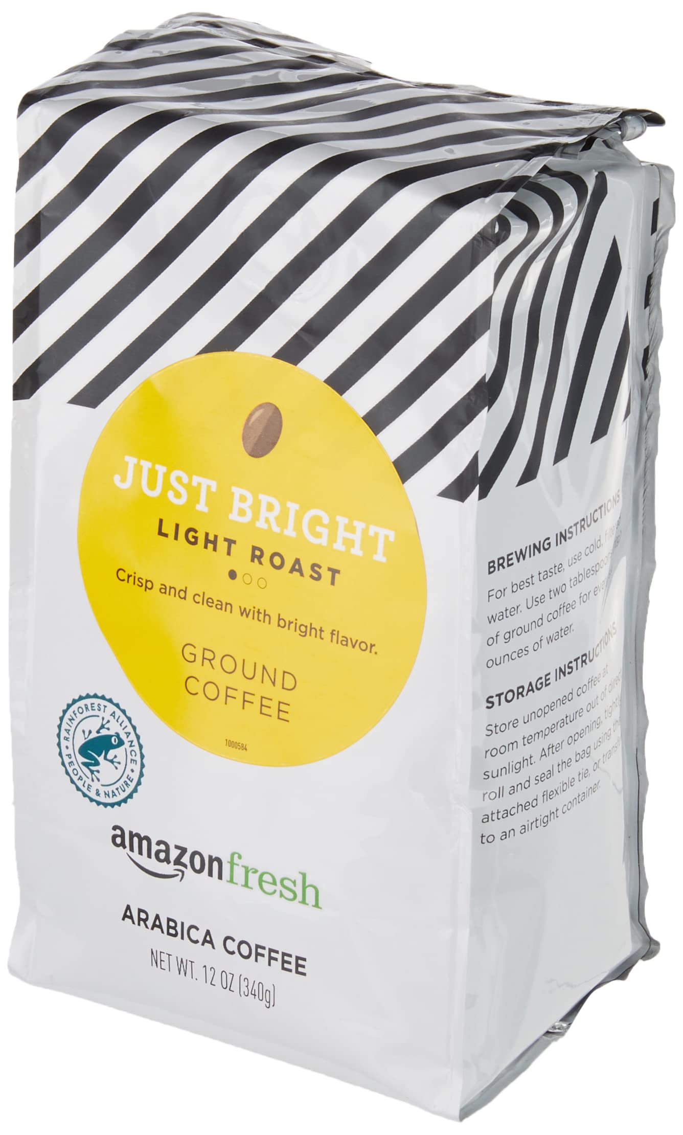 Amazon Fresh Direct Trade Nicaragua Ground Coffee, Medium Roast, 12 Ounce (Pack of 3)