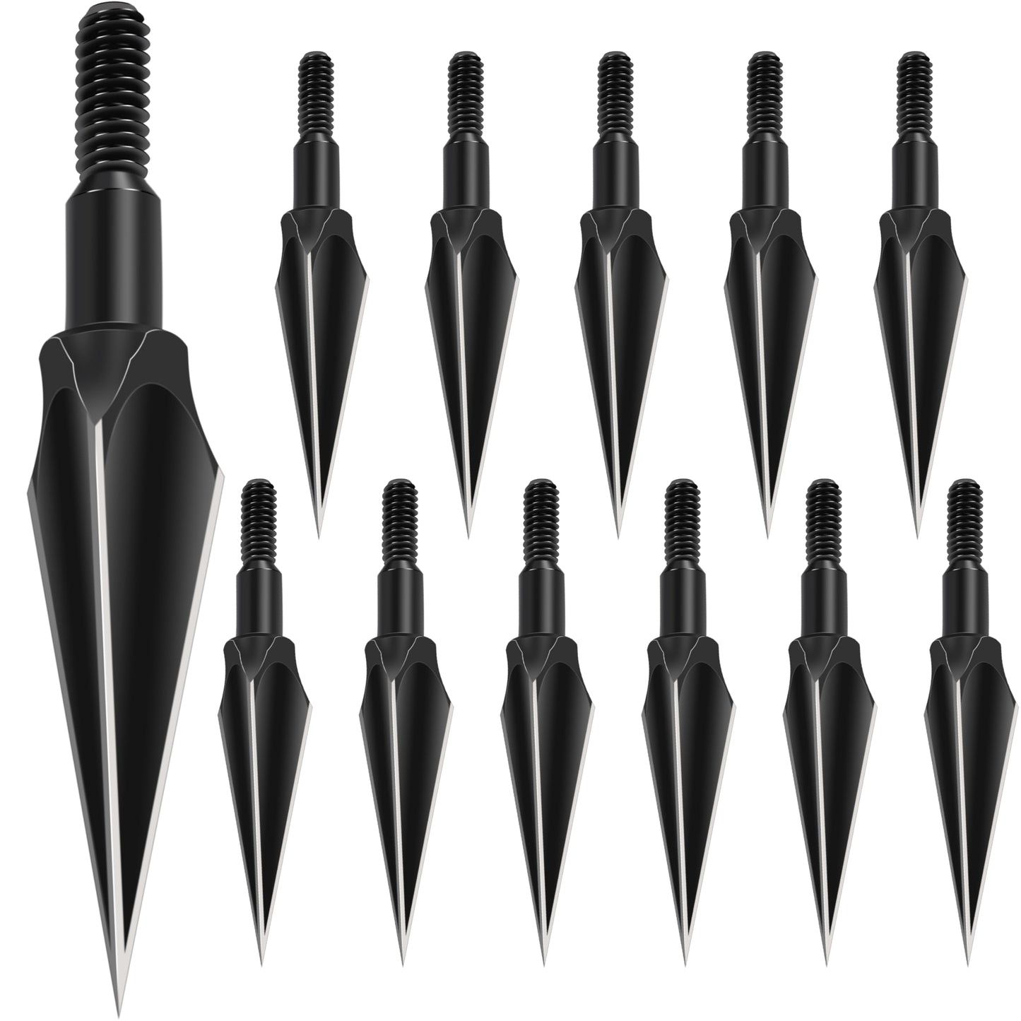 SUNYA Broadheads 100/120/125/150 Grain Traditional Archery Arrow Tips for Compound, Recurve Bow & Crossbow, Pack of 12