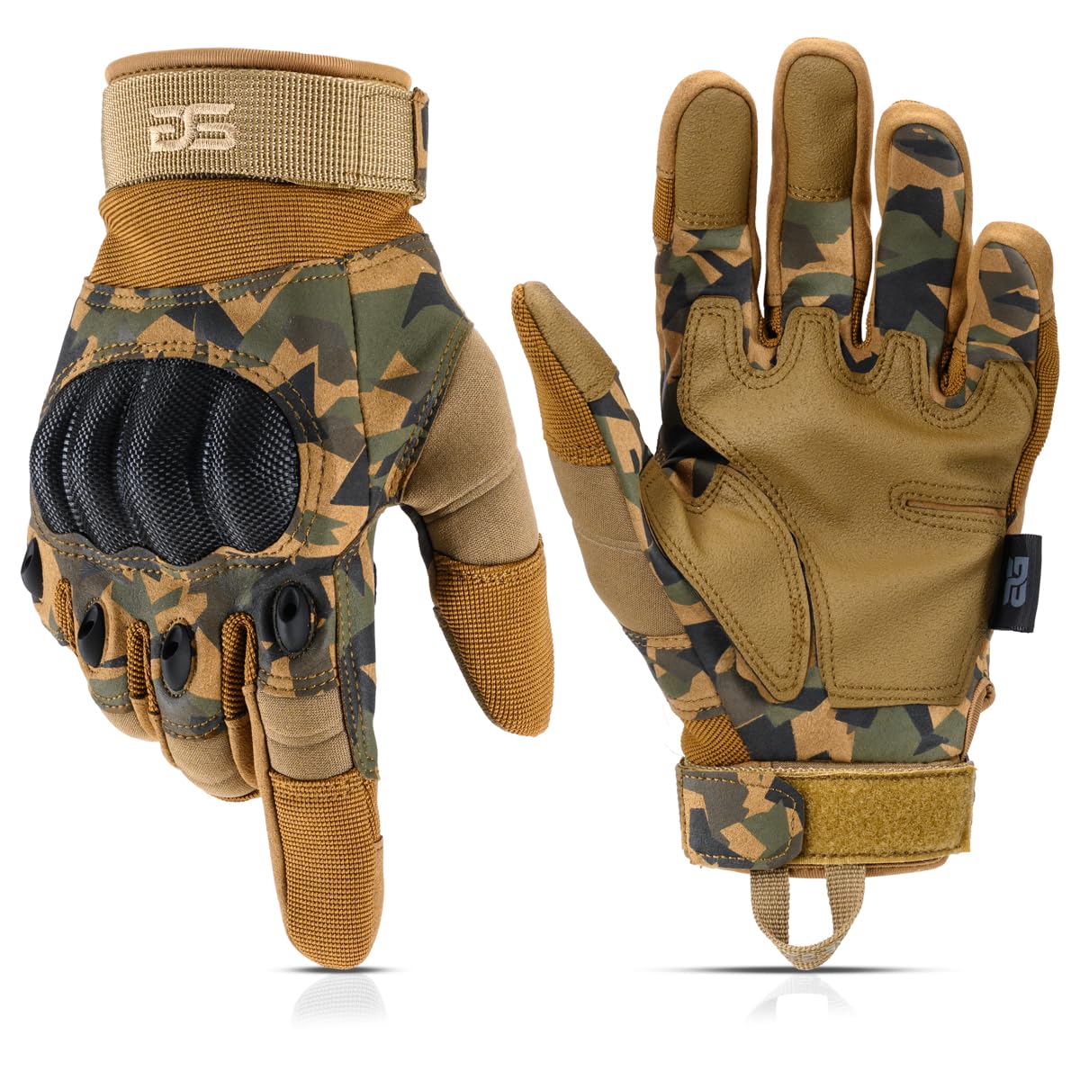 Glove Station - Tactical Shooting Hard Knuckle Gloves for Men and Woman with Touchscreen Fingers - Durable and Comfortable Hand-Gear for Outdoor Work Shooting and Hunting