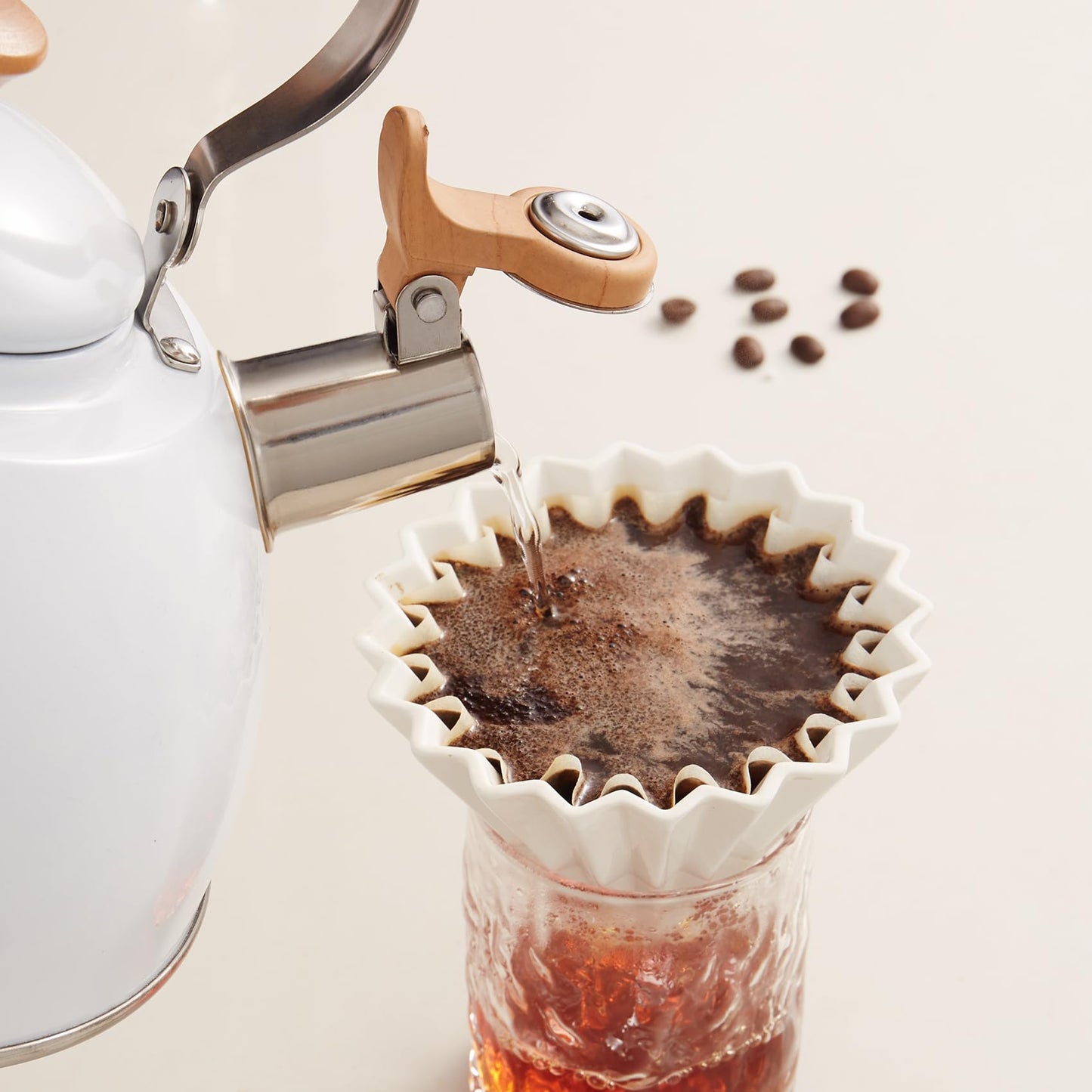 ROCKURWOK Tea Kettle, Tea Pot with Cool Touch Ergonomic Handle, Teapot Food Grade Stainless Steel, Tea Kettle Stovetop, Kettle Teapot, Whistling Tea Kettle, Small Tea Kettle, 1.6 Quart (Green)