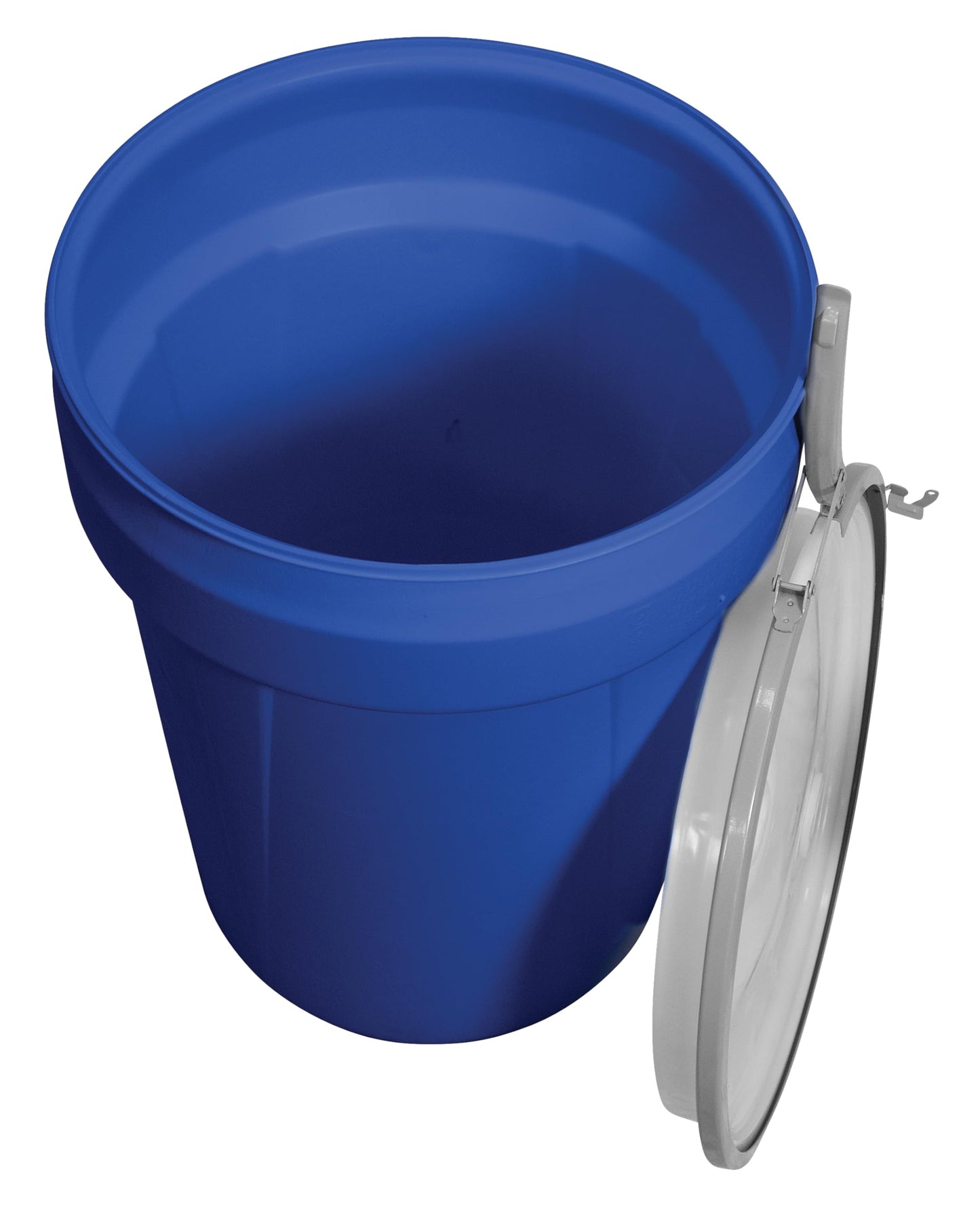 Eagle 30 Gallon Plastic Drum with Lid, Metal Lever-Lock, 28.5"x21.1", Open Head Lab Pack Drum Made of Durable, Lightweight HDPE, Withstands Weather and Chemicals, Made in USA, Blue, 1601MB