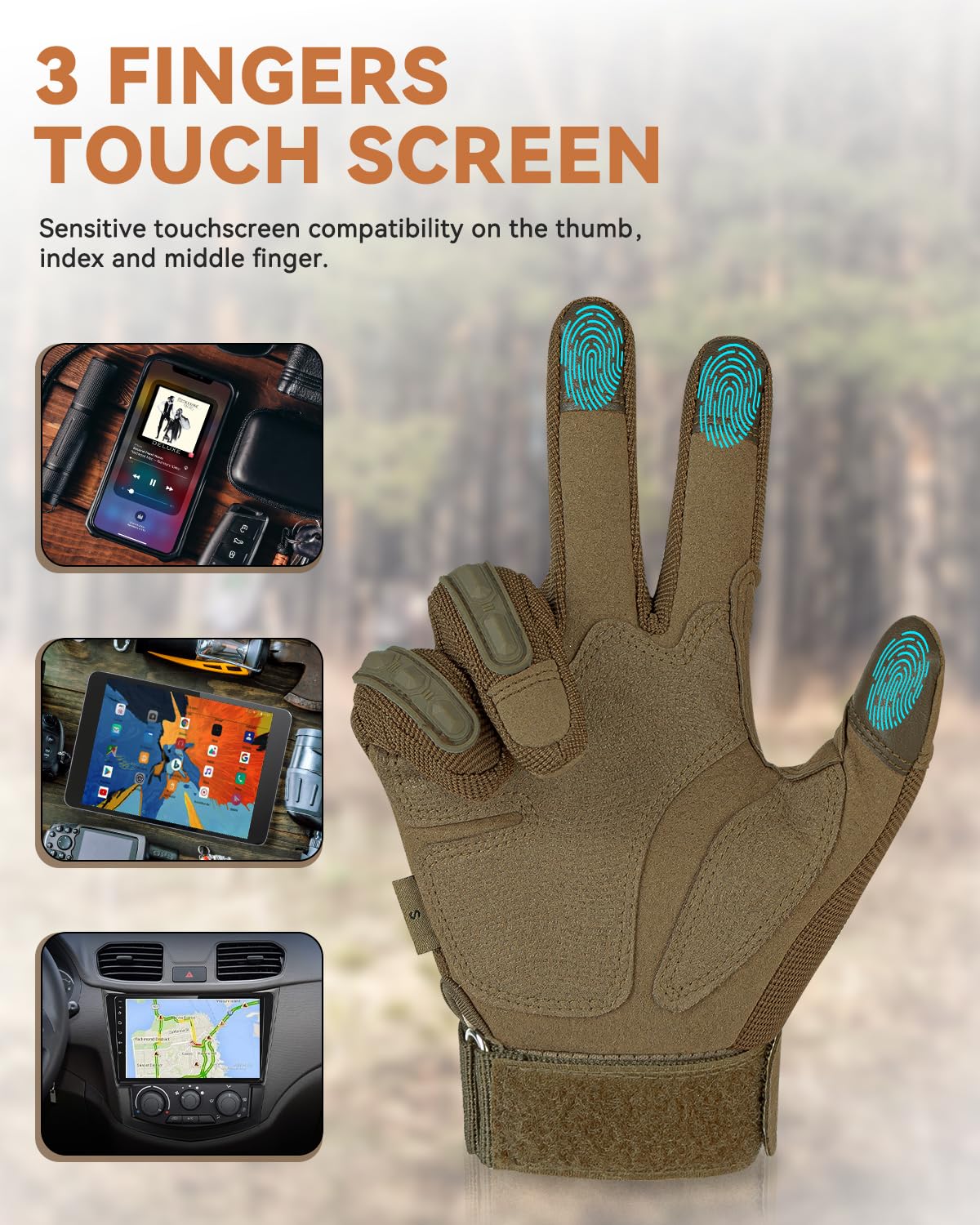 Tactical Gloves for Men, Motorcycle Military Combat Gloves Black Airsoft Gloves Touchscreen for Airsoft Outdoor Hunting Shooting Paintball Work Motorcycling Climbing