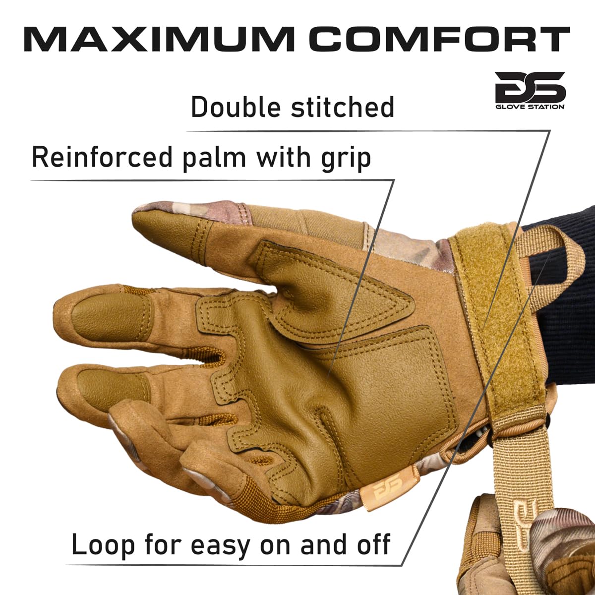 Glove Station - Tactical Shooting Hard Knuckle Gloves for Men and Woman with Touchscreen Fingers - Durable and Comfortable Hand-Gear for Outdoor Work Shooting and Hunting