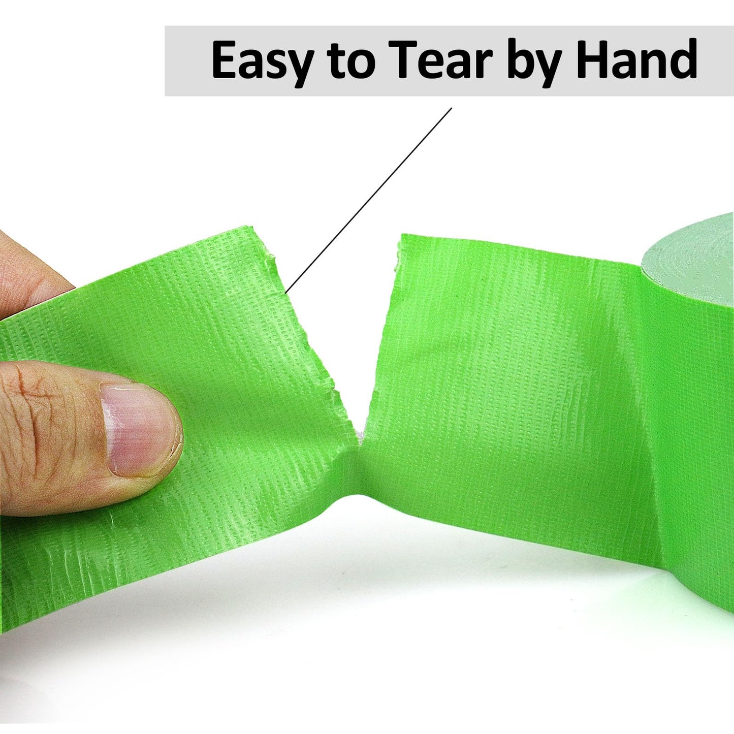 BOMEI PACK Green Duct Tape, 3Rolls Heavy Duty Strong Industrial Color Duct Tape 9mil x 1.88inch x 30yds for Packing and Repairing