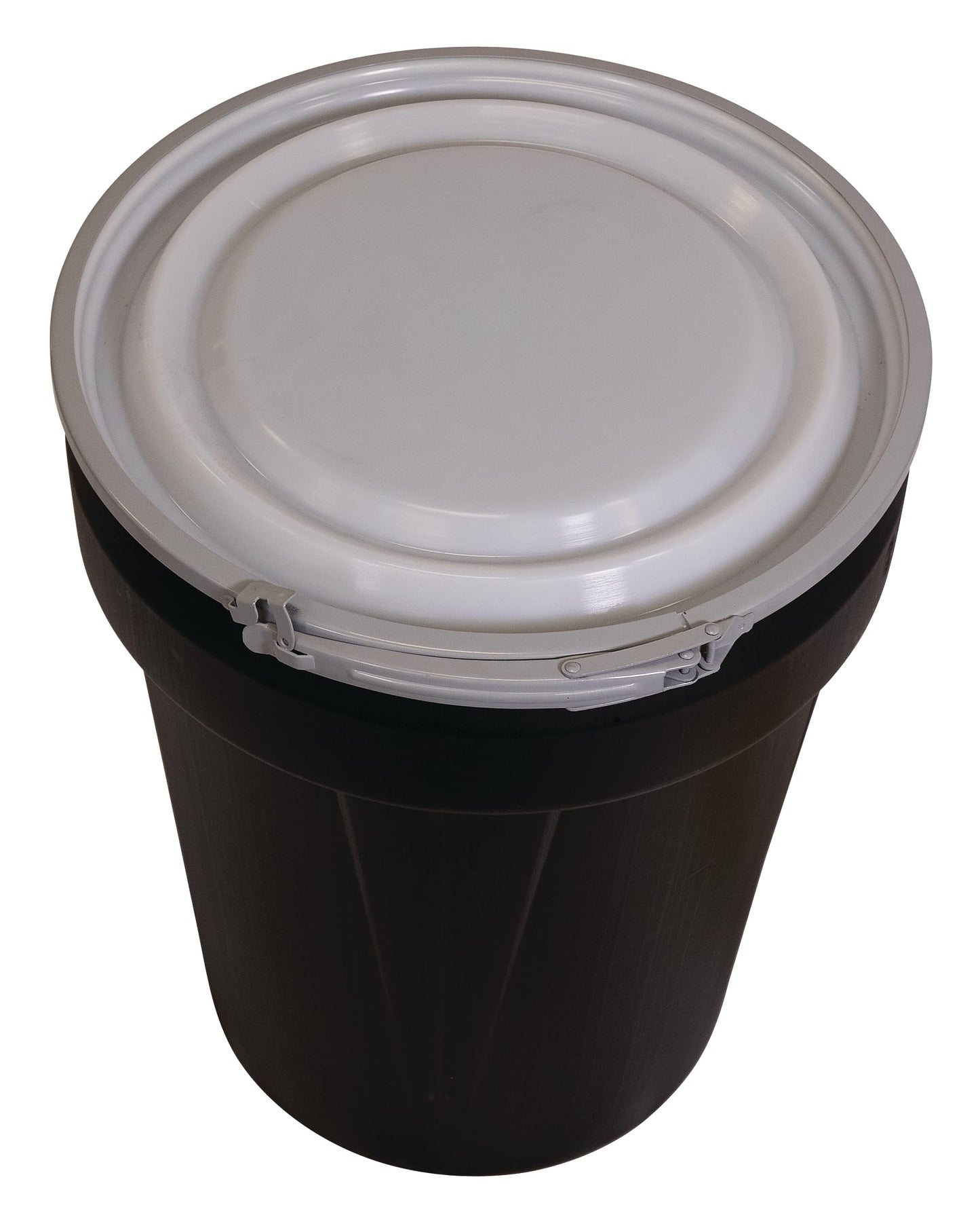 Eagle 30 Gallon Plastic Drum with Lid, Metal Lever-Lock, 28.5"x21.1", Open Head Lab Pack Drum Made of Durable, Lightweight HDPE, Withstands Weather and Chemicals, Made in USA, Blue, 1601MB