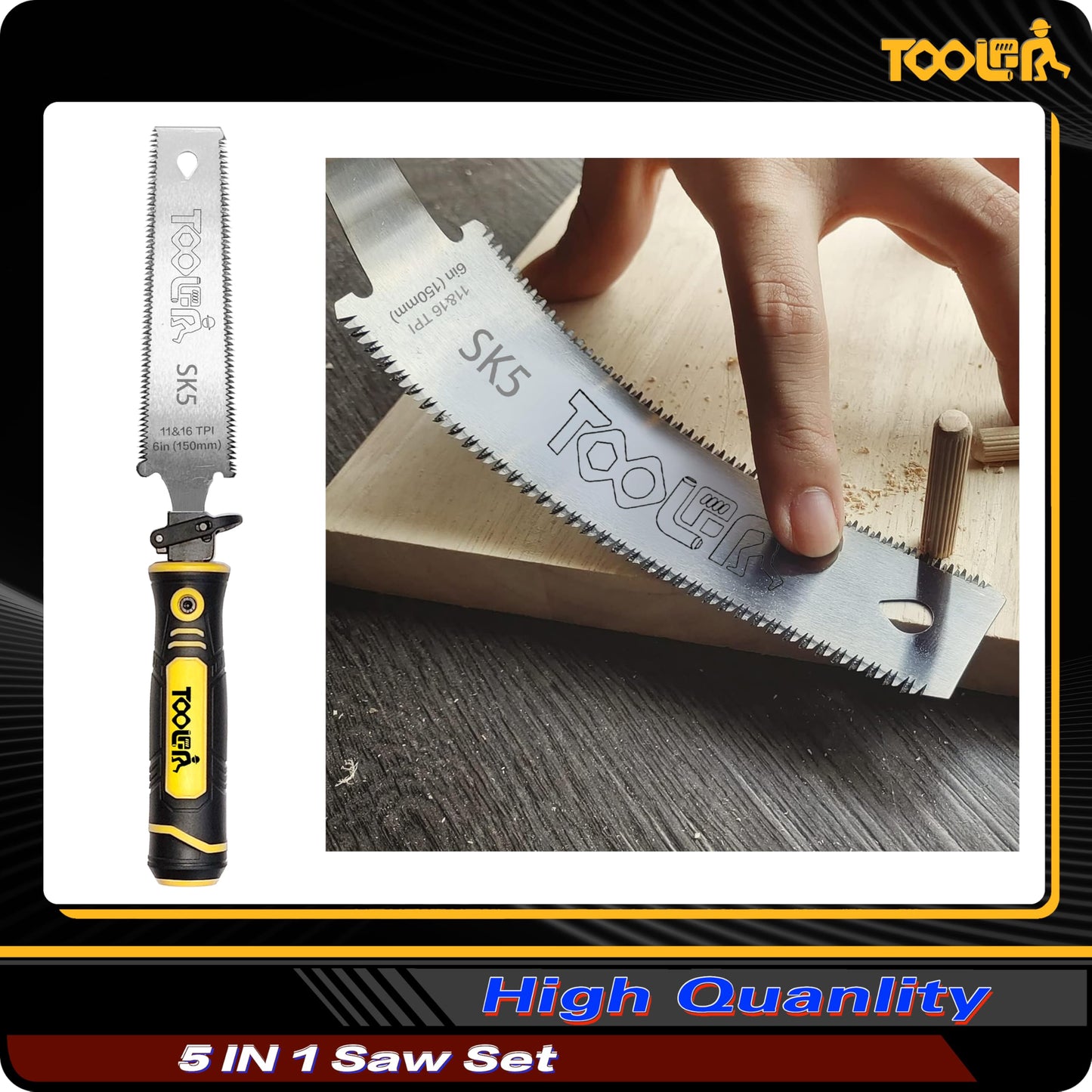 8-In-1 Multi Blades Hand Saw, Drywall Cutter. Hacksaw. Long Blade Hand Saw, Jab Saw, For Cutting Drywall, Sheetrock, Wood, Metel, Plastic, Plywood. Blade Quick Change Mechanism.