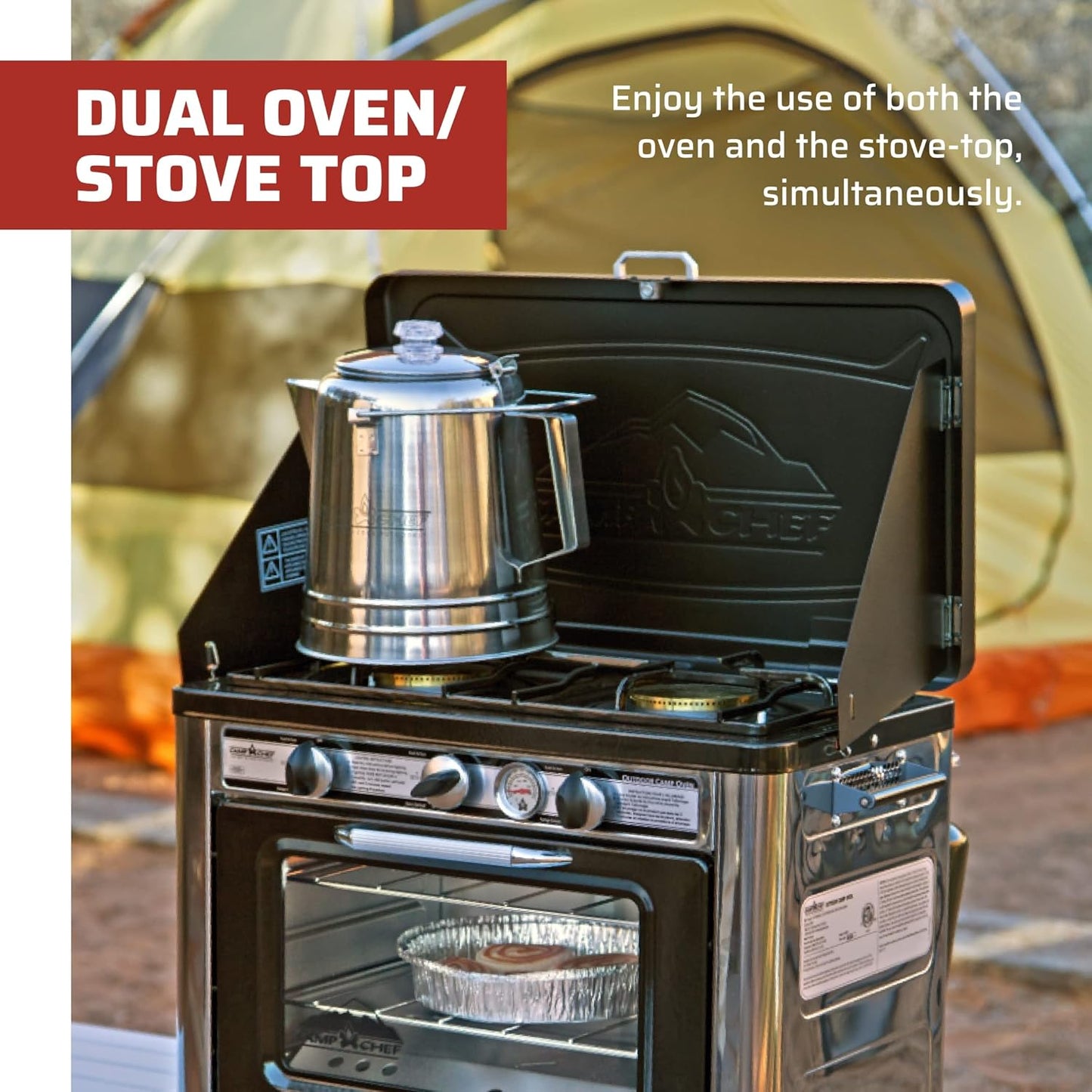 Camp Chef Outdoor Oven - Outdoor Oven for Camping Gear & Outdoor Cooking - Internal Dimensions 11" L x 16" W x 9" H