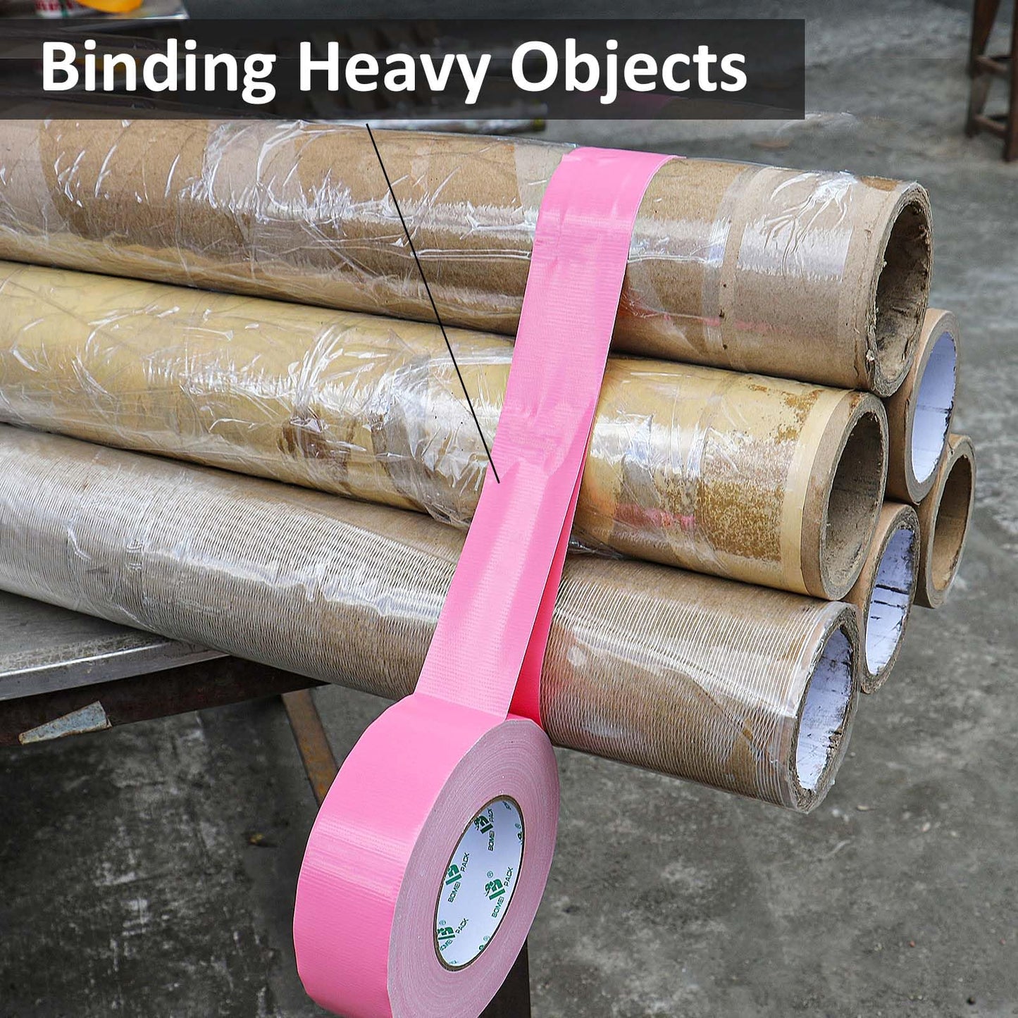 BOMEI PACK Green Duct Tape, 3Rolls Heavy Duty Strong Industrial Color Duct Tape 9mil x 1.88inch x 30yds for Packing and Repairing