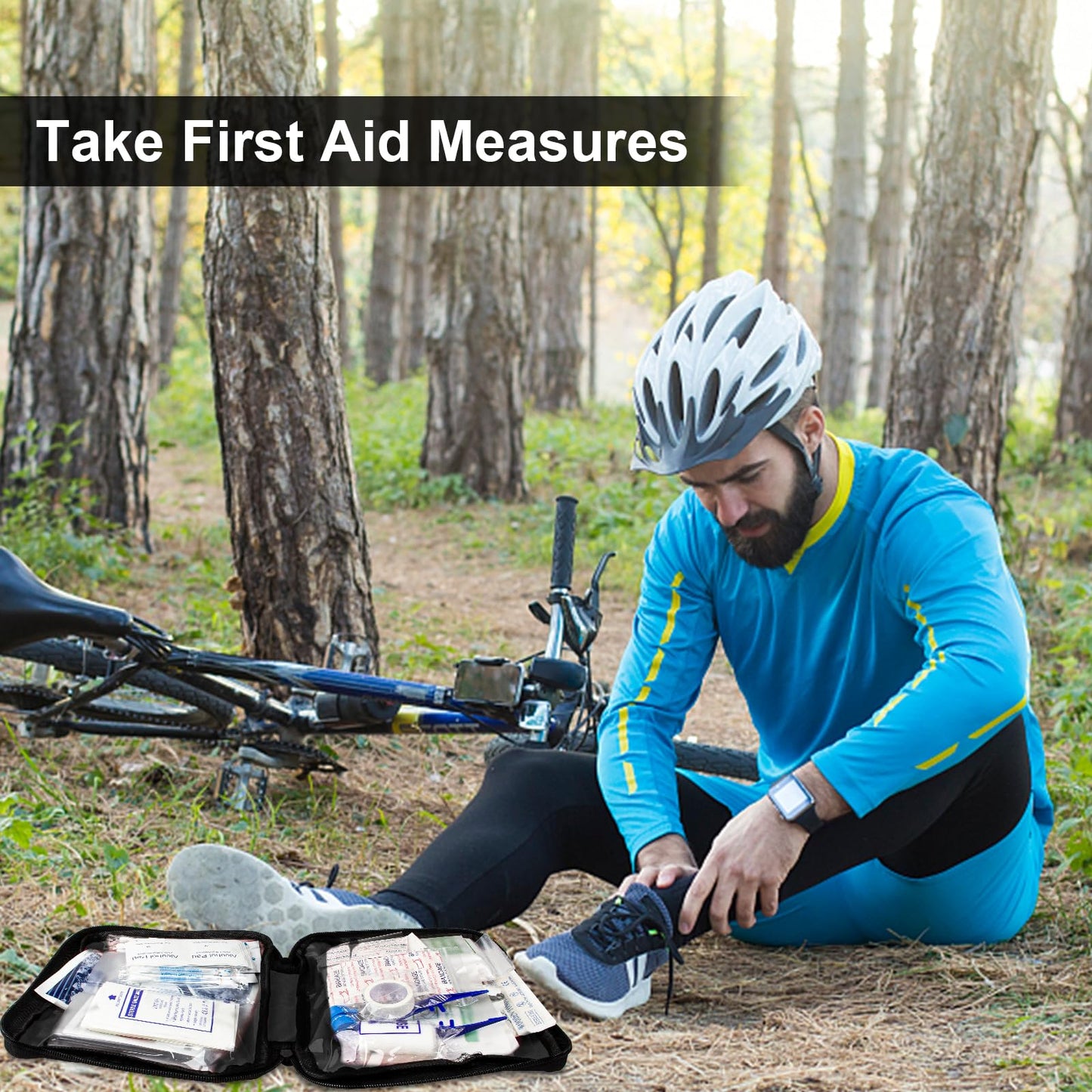 Travel-First Aid-Kit Car-Home 300PCS Survival-Kit Outdoor-Adventure - Small Portable Red Emergency Essential Sets Office Hiking Camping Business Public Must Have First Aid Gear Equipment 1st Aid