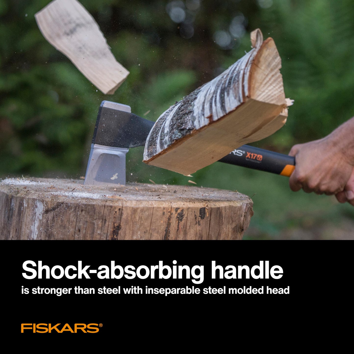 Fiskars X27 Super Splitting Axe - 36" Wood Splitting Axe for Medium to Large Size Logs with Shock-Absorbing Handle - Split Firewood - Forged Steel Blade - Bushcraft Gear and Camping Axe